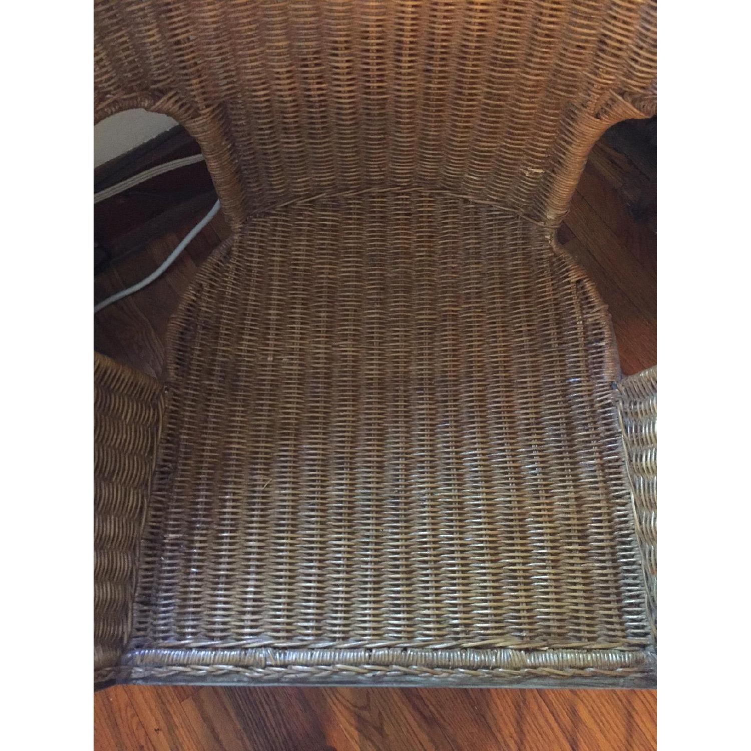 Pier 1 Wicker & Iron Arm Chair - image-1
