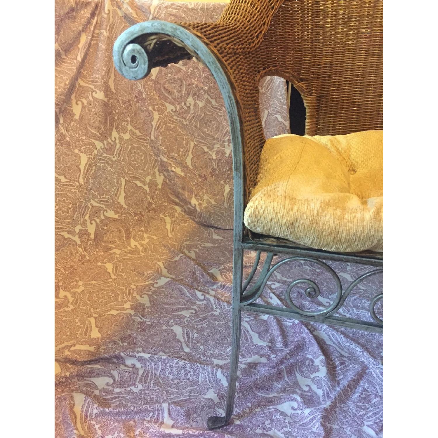 Pier 1 Wicker & Iron Arm Chair - image-2