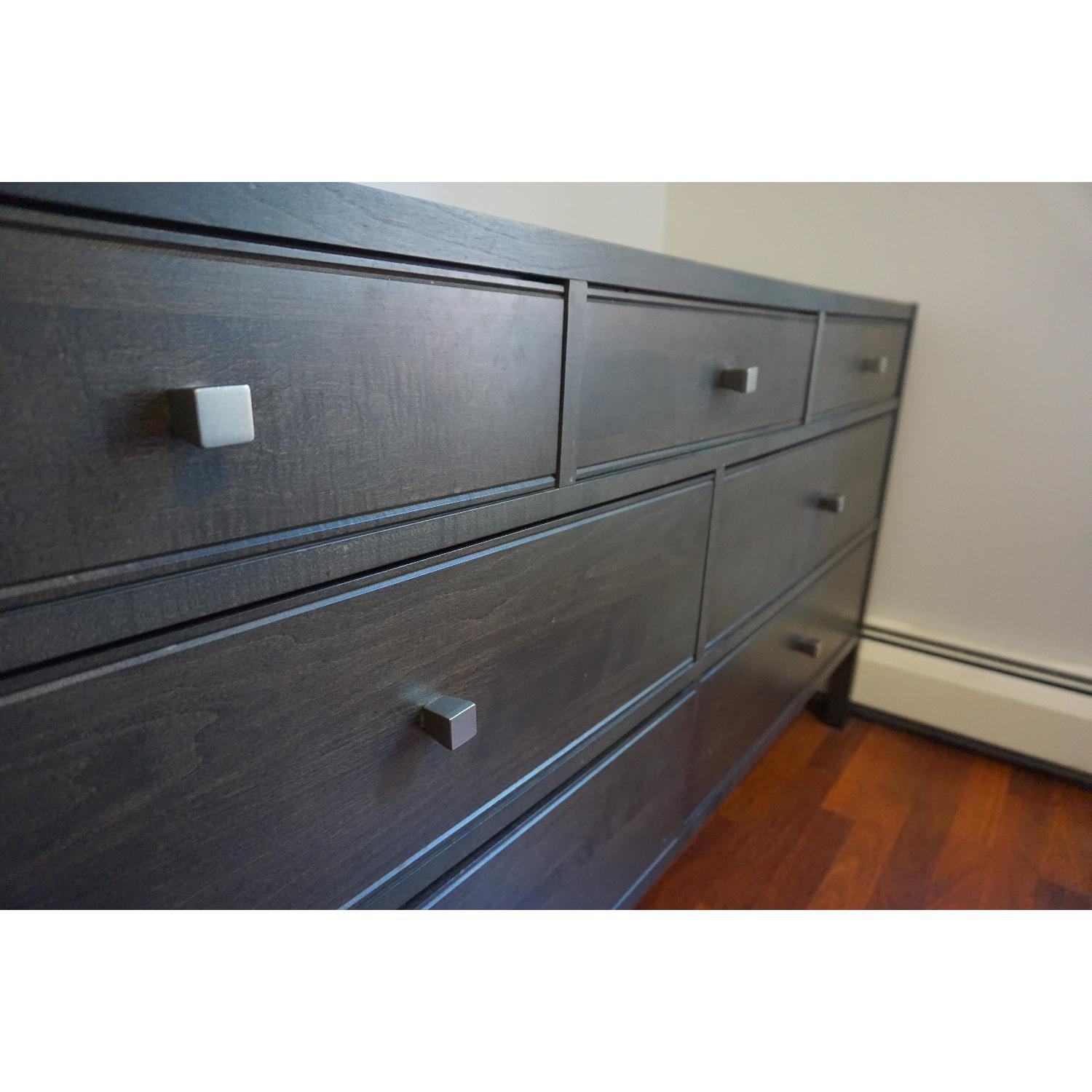 Crate & Barrel Grey Wood 7 Drawer Dresser - image-5