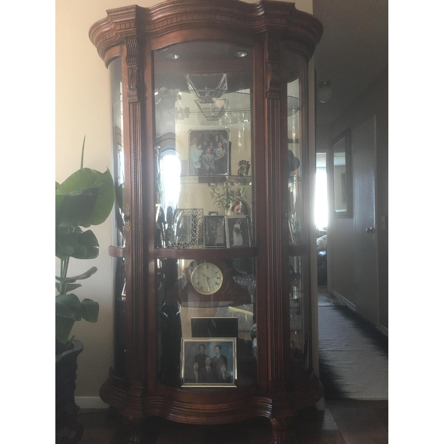 Bloomingdale's Glass & Wood Curio Cabinet - image-1
