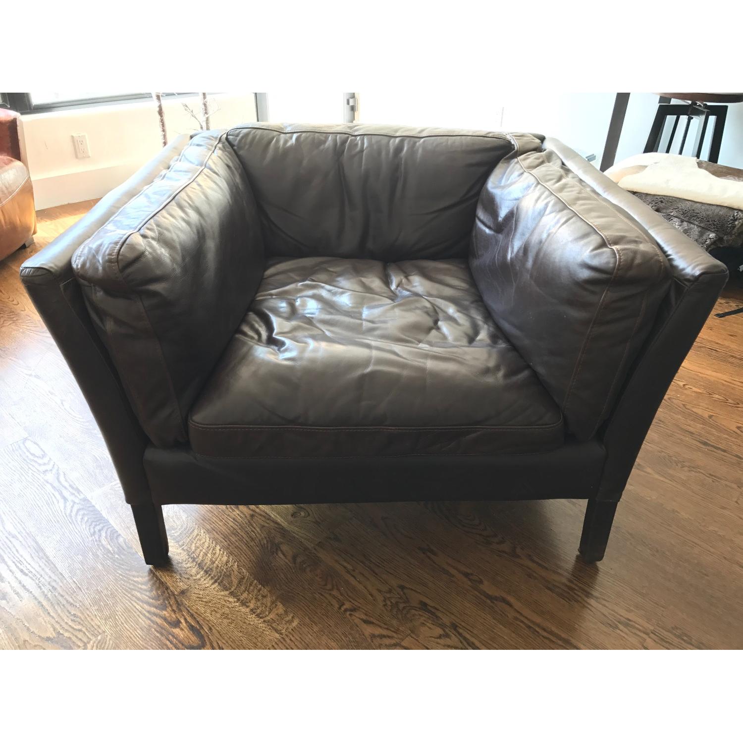 Restoration Hardware Luxe Sorensen Chair in Vintage Espresso - image-1