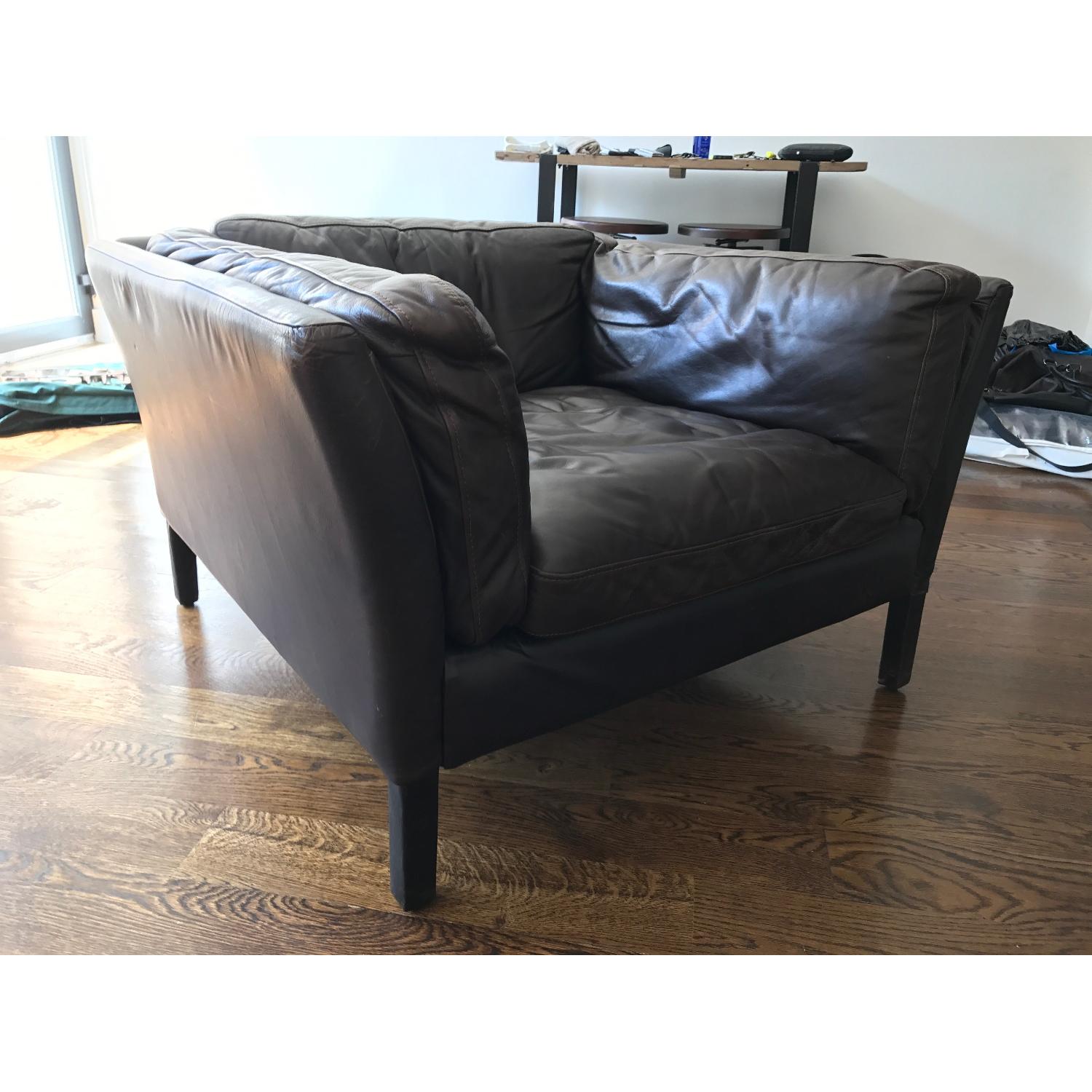 Restoration Hardware Luxe Sorensen Chair in Vintage Espresso - image-3