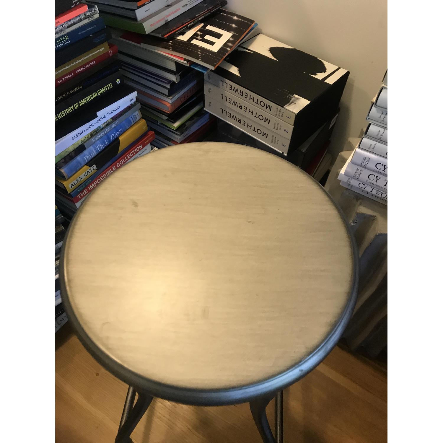 Crate & Barrel Turner Gunmetal Adjustable Backless Bar Stool - image-4