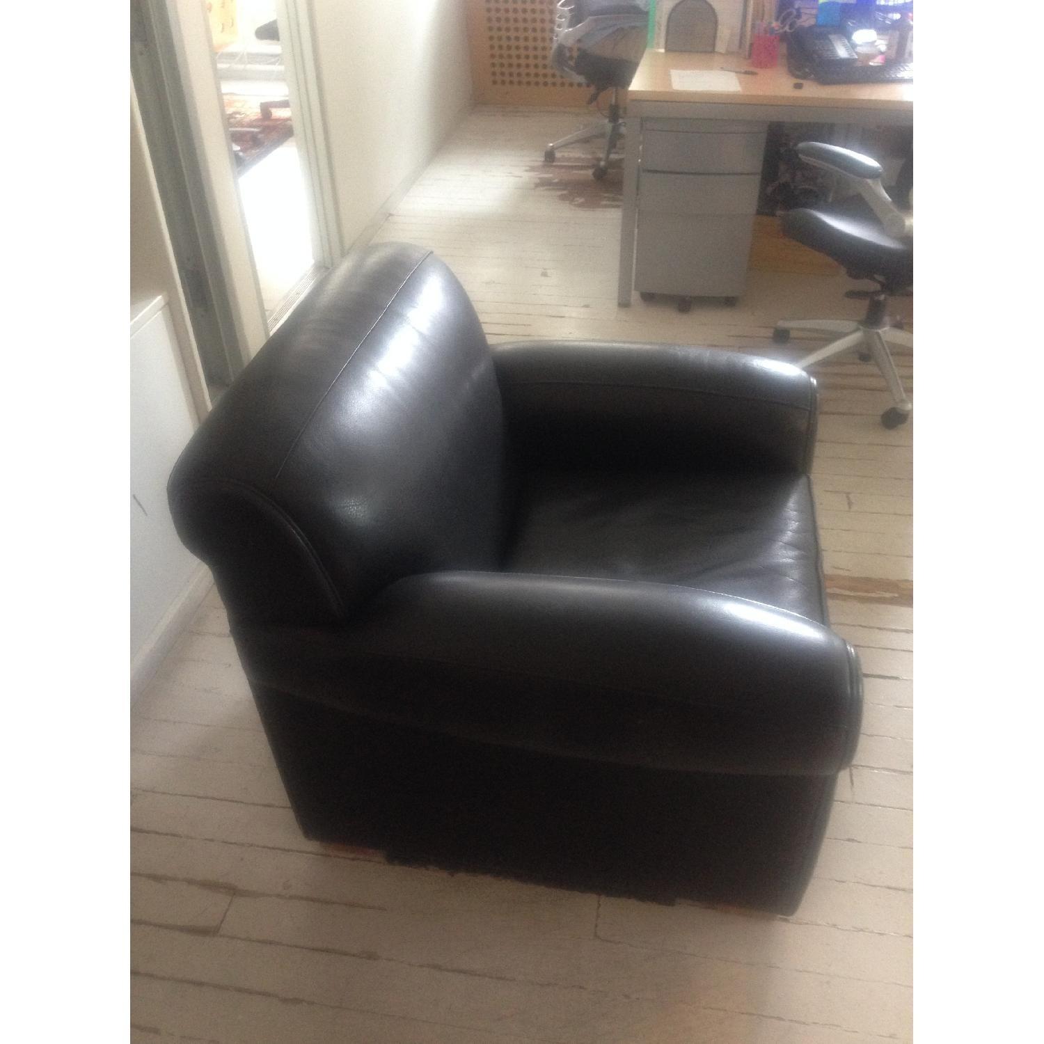 Black Leather Armchair - image-2