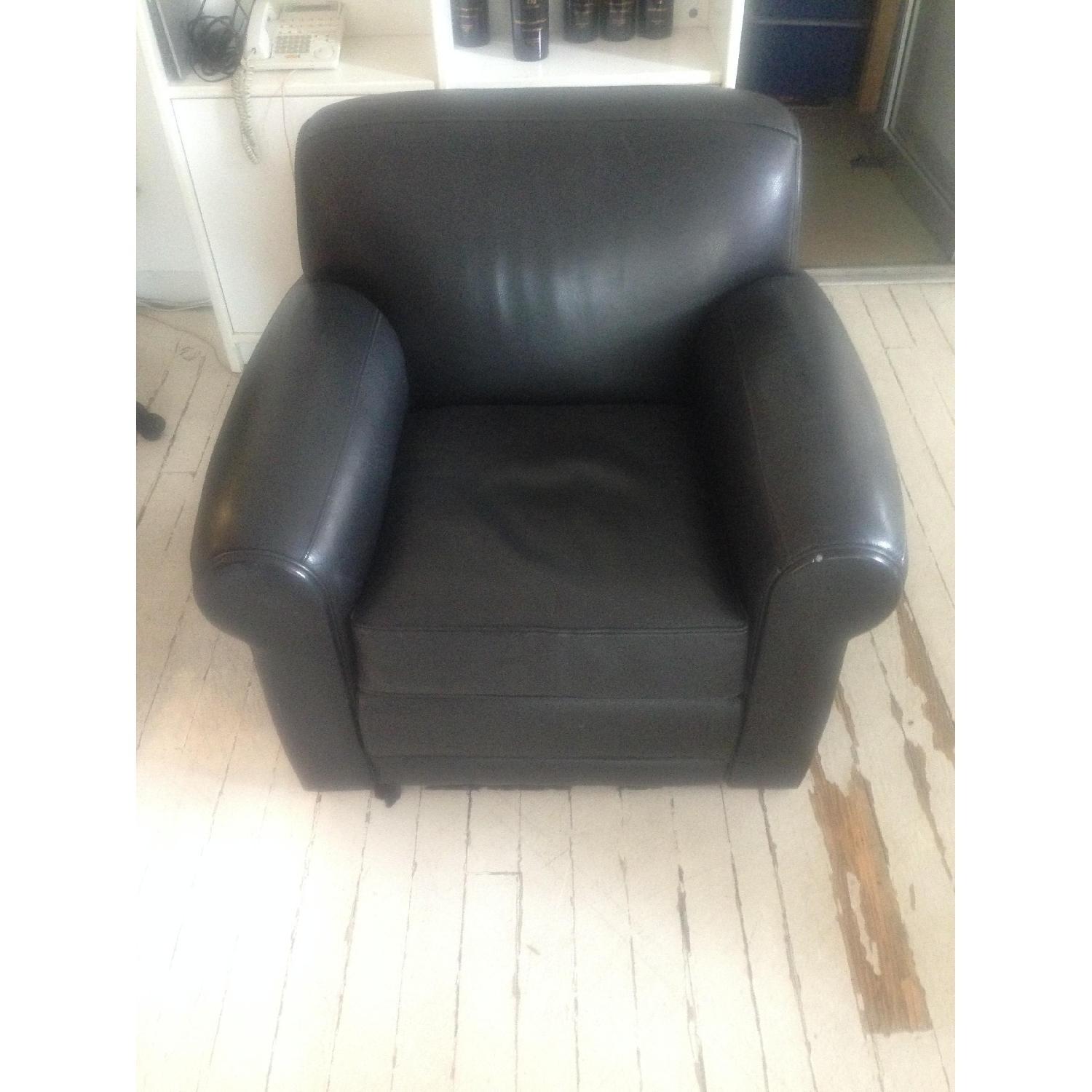 Black Leather Armchair - image-3