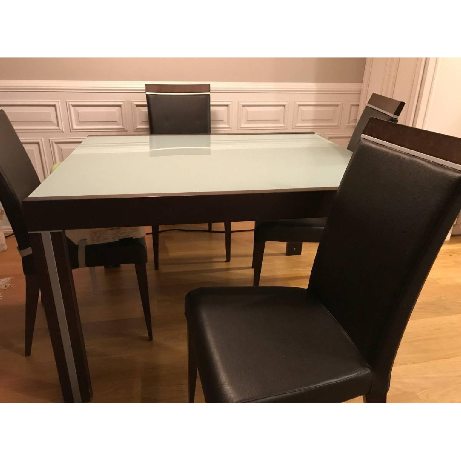 Modern Italian Expandable Dining Table w/ 4 Chairs - image-3