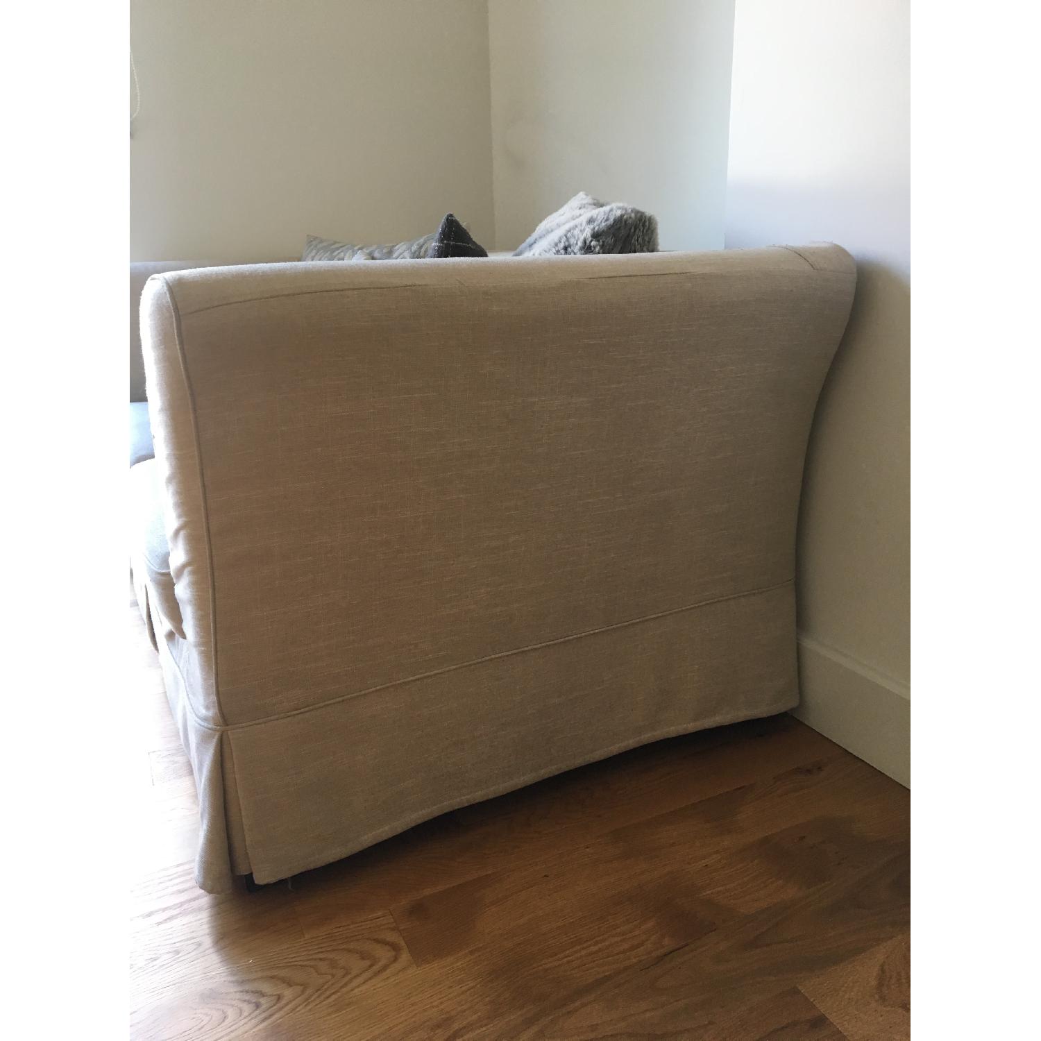 Pier 1 Beige Slipcovered Loveseat - image-2