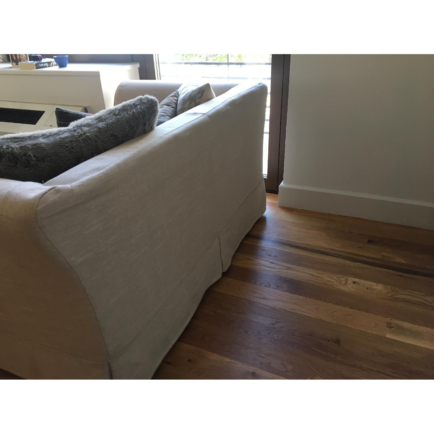 Pier 1 Beige Slipcovered Loveseat - image-3