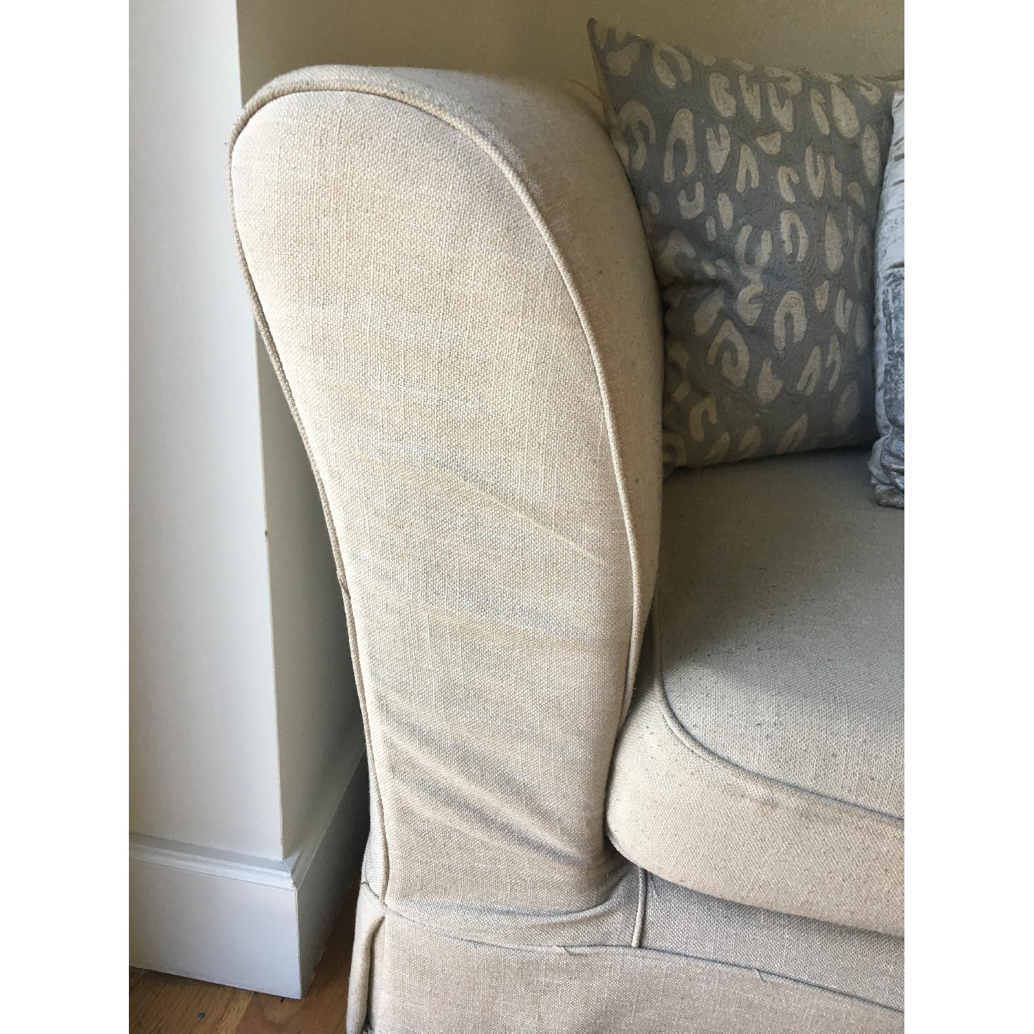 Pier 1 Beige Slipcovered Loveseat - image-6