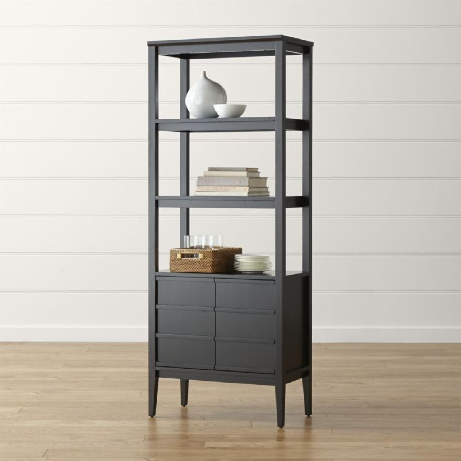 Crate & Barrel Spotlight Ebony Bookcase