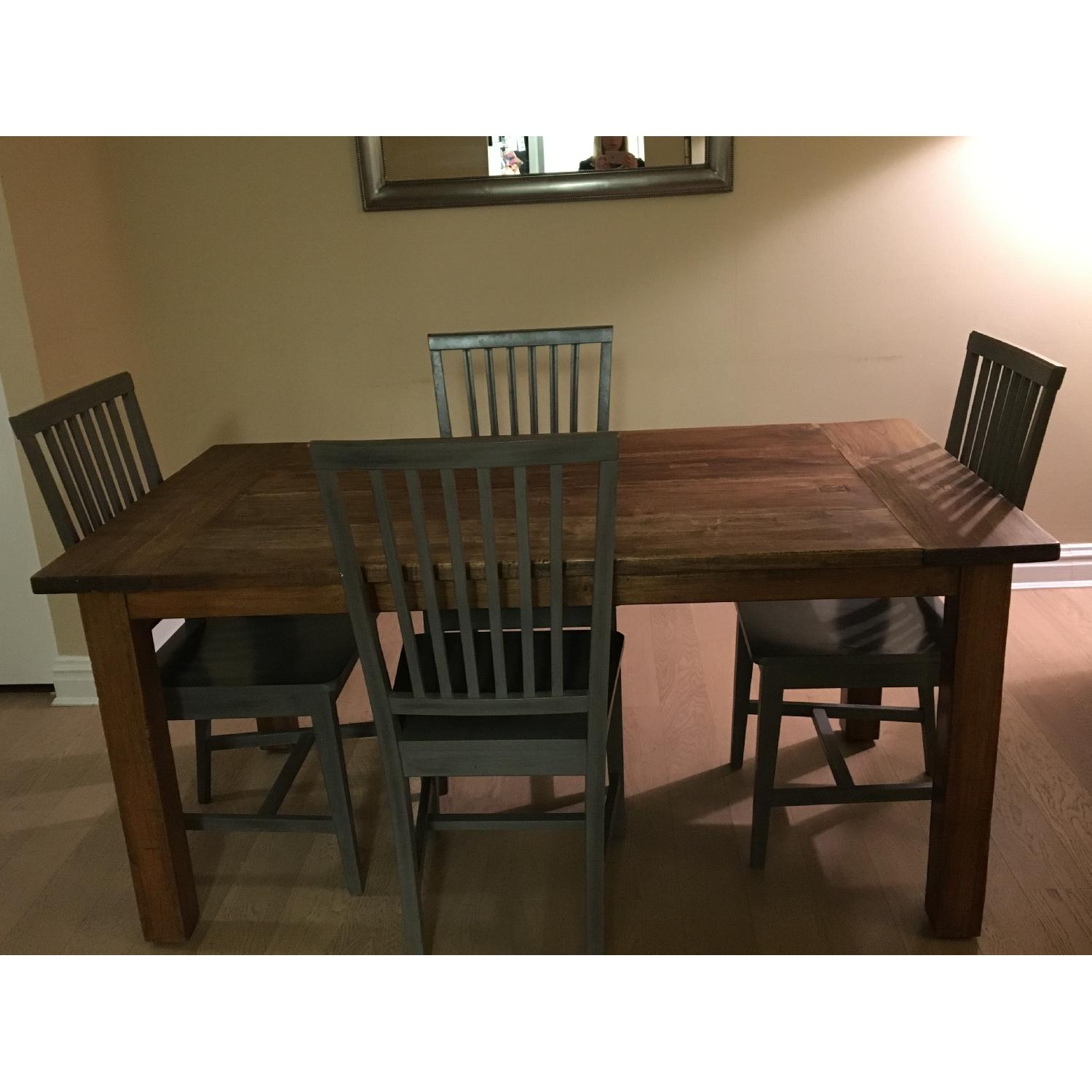 Crate & Barrel Dining Table w/ 4 Chairs - image-1
