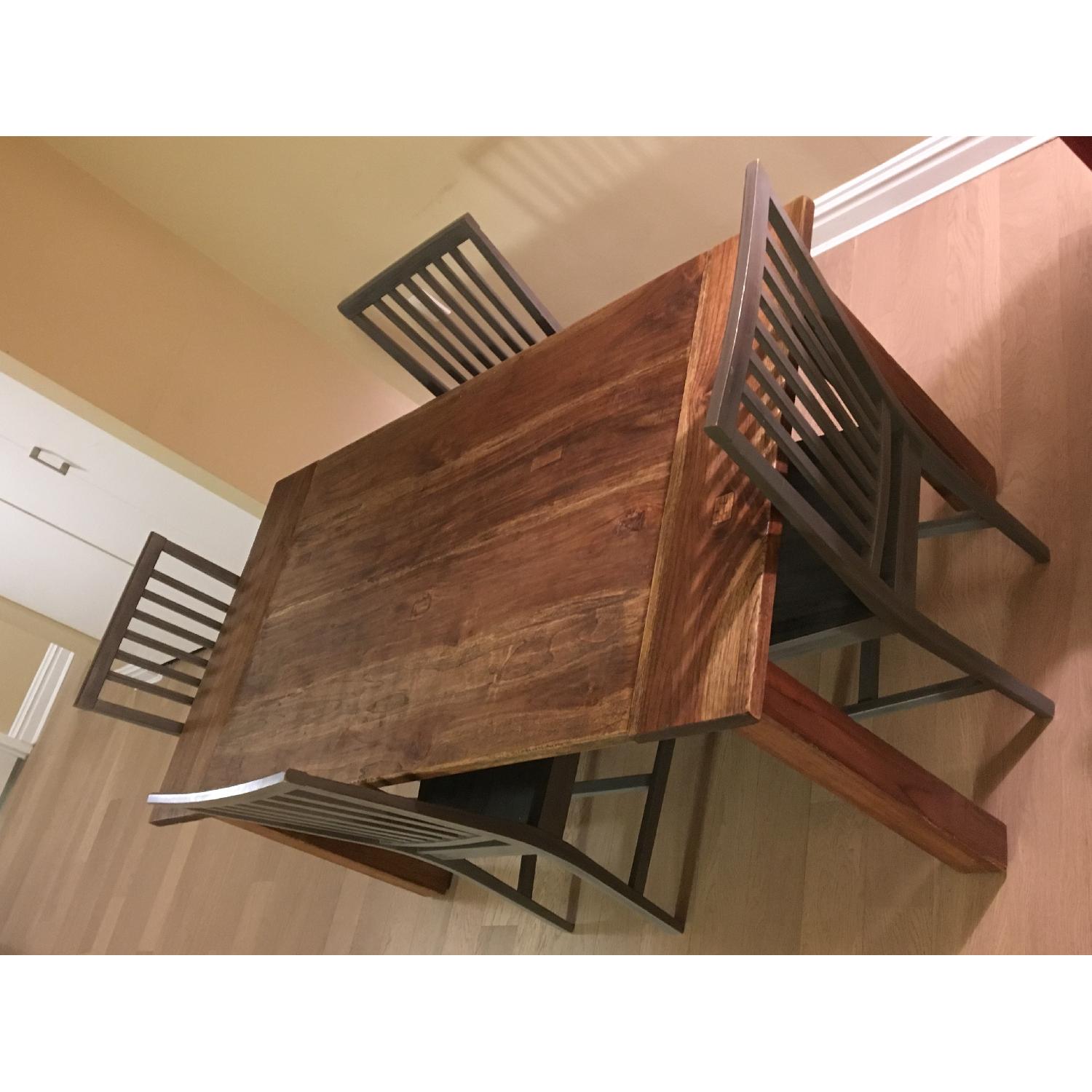 Crate & Barrel Dining Table w/ 4 Chairs - image-2