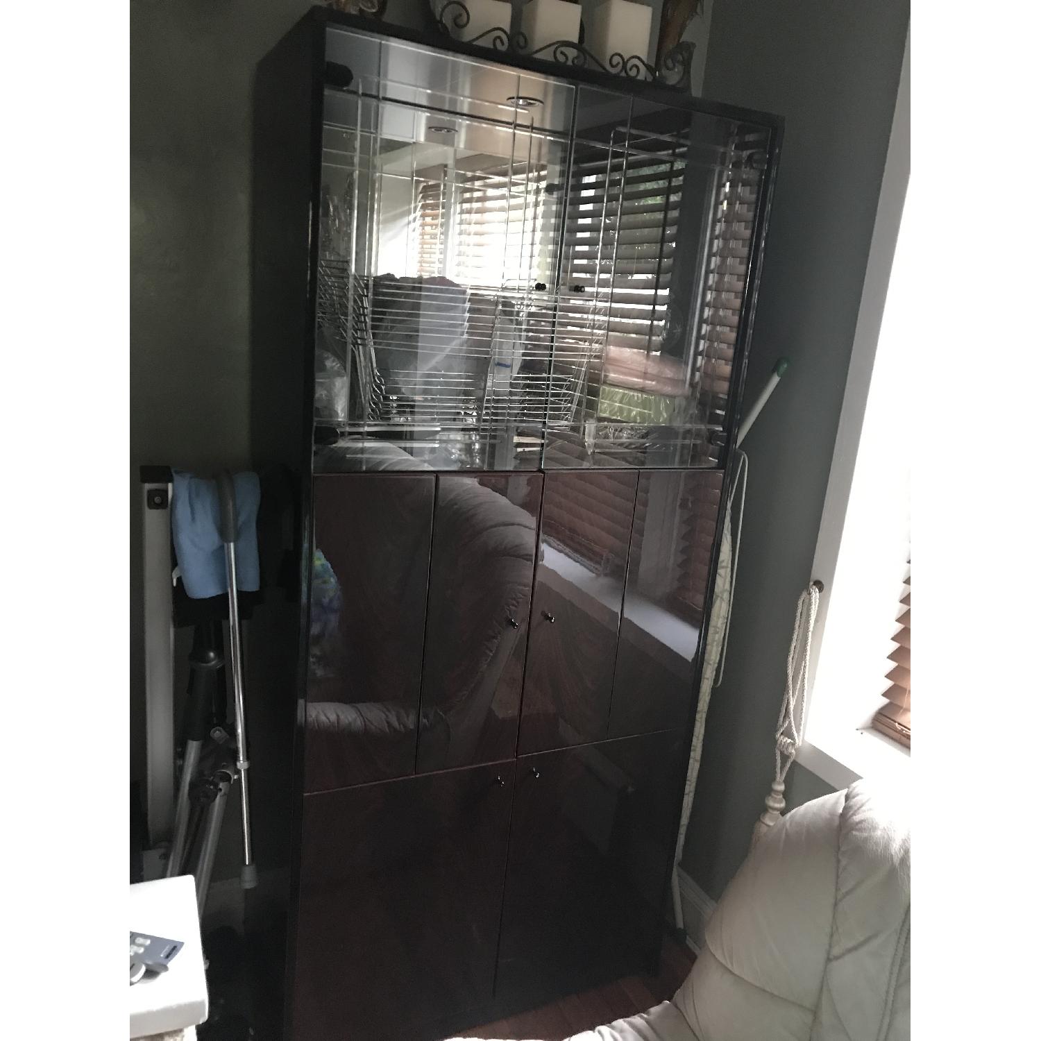 Dark Wood China Cabinet - image-1