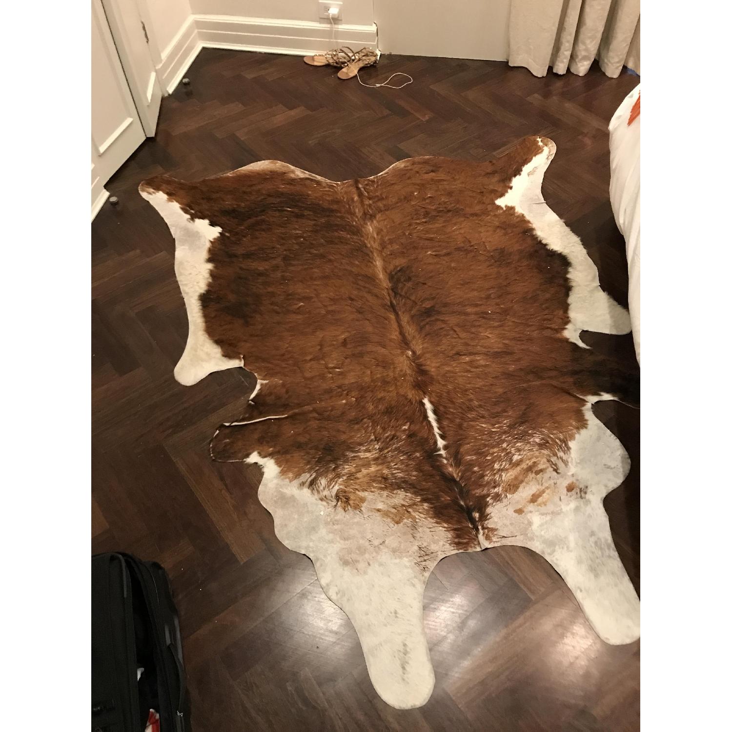 ABC Carpet and Home Brown & Cream Cow Hide Rug - image-2