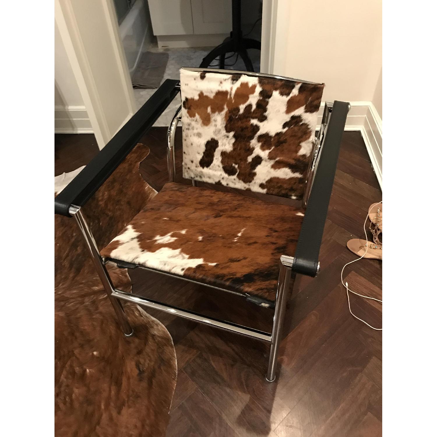 Design Within Reach Le Corbusier LC1 Cow Hide Sling Chair - image-1