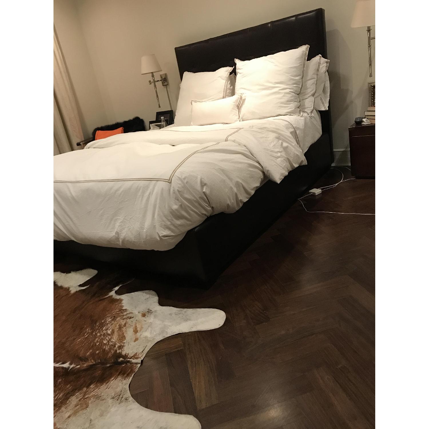 Mitchell Gold + Bob Williams Custom Brown Leather Bed - image-2