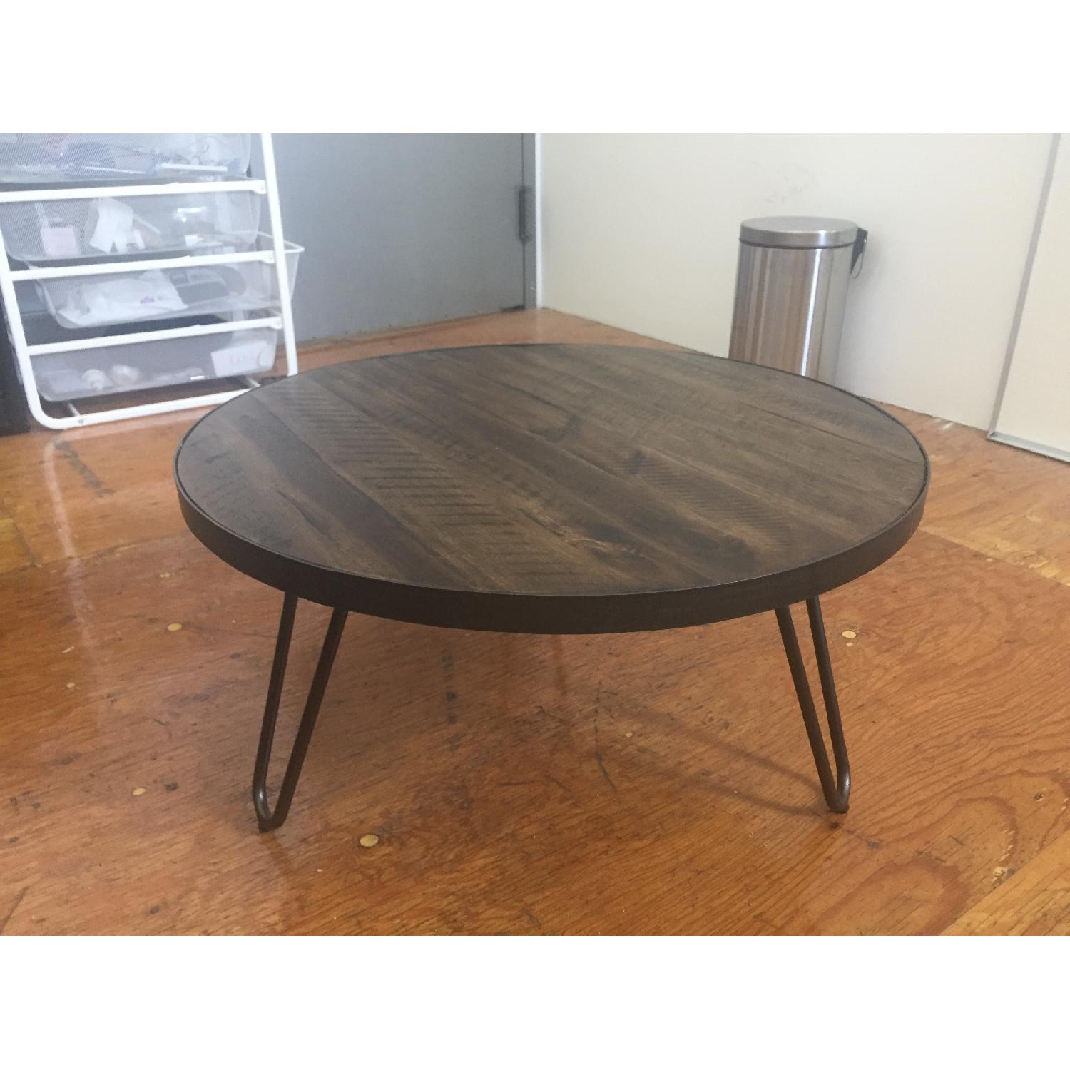 World Market Dark Brown Wood Coffee Table - image-2