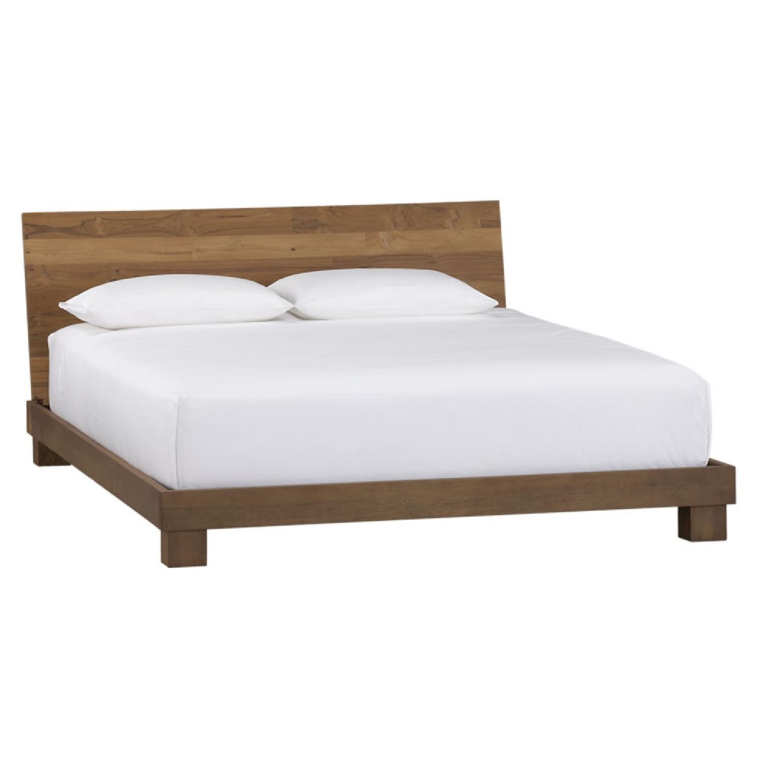 CB2 Dondra Teak Bed Frame - image-0