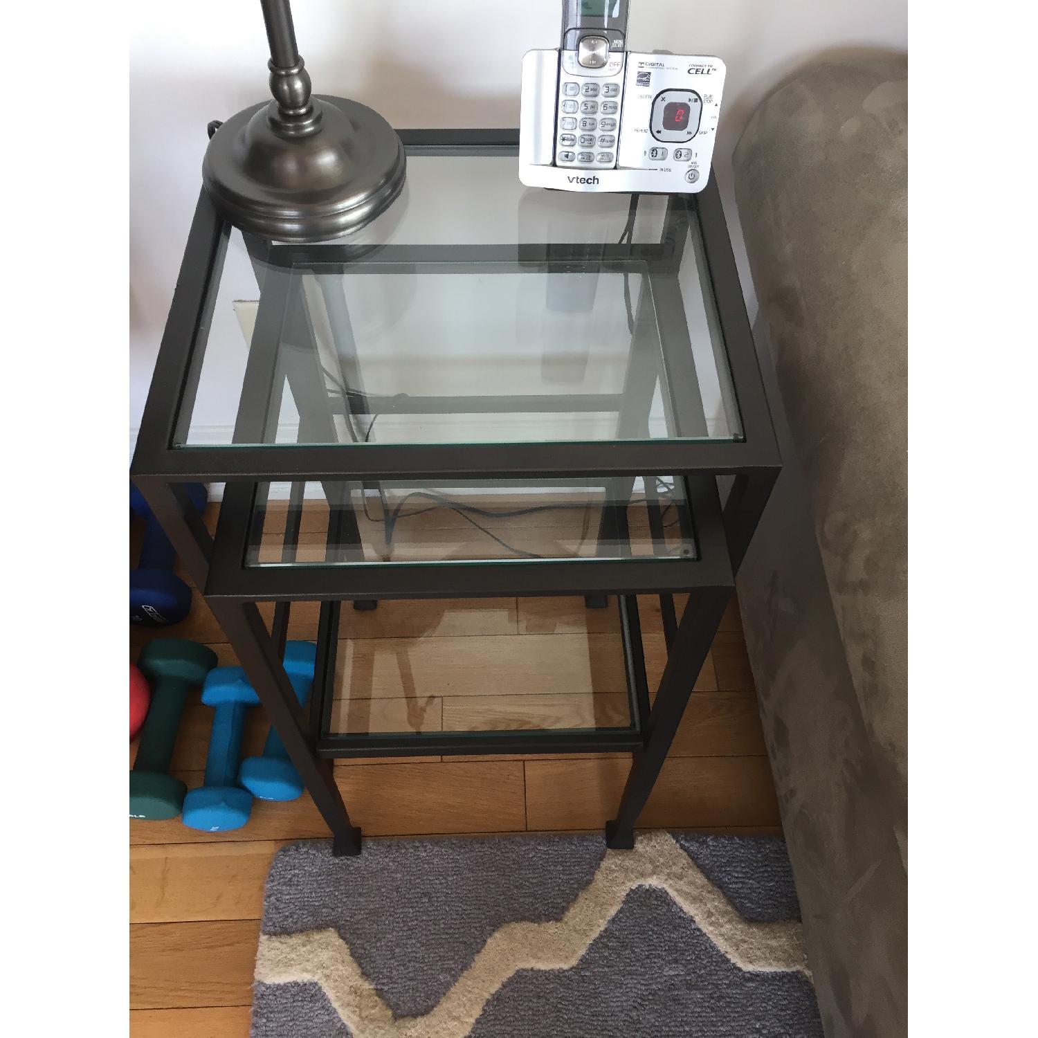 Pottery Barn Tanner Nesting Side Tables in Bronze Finish - image-3