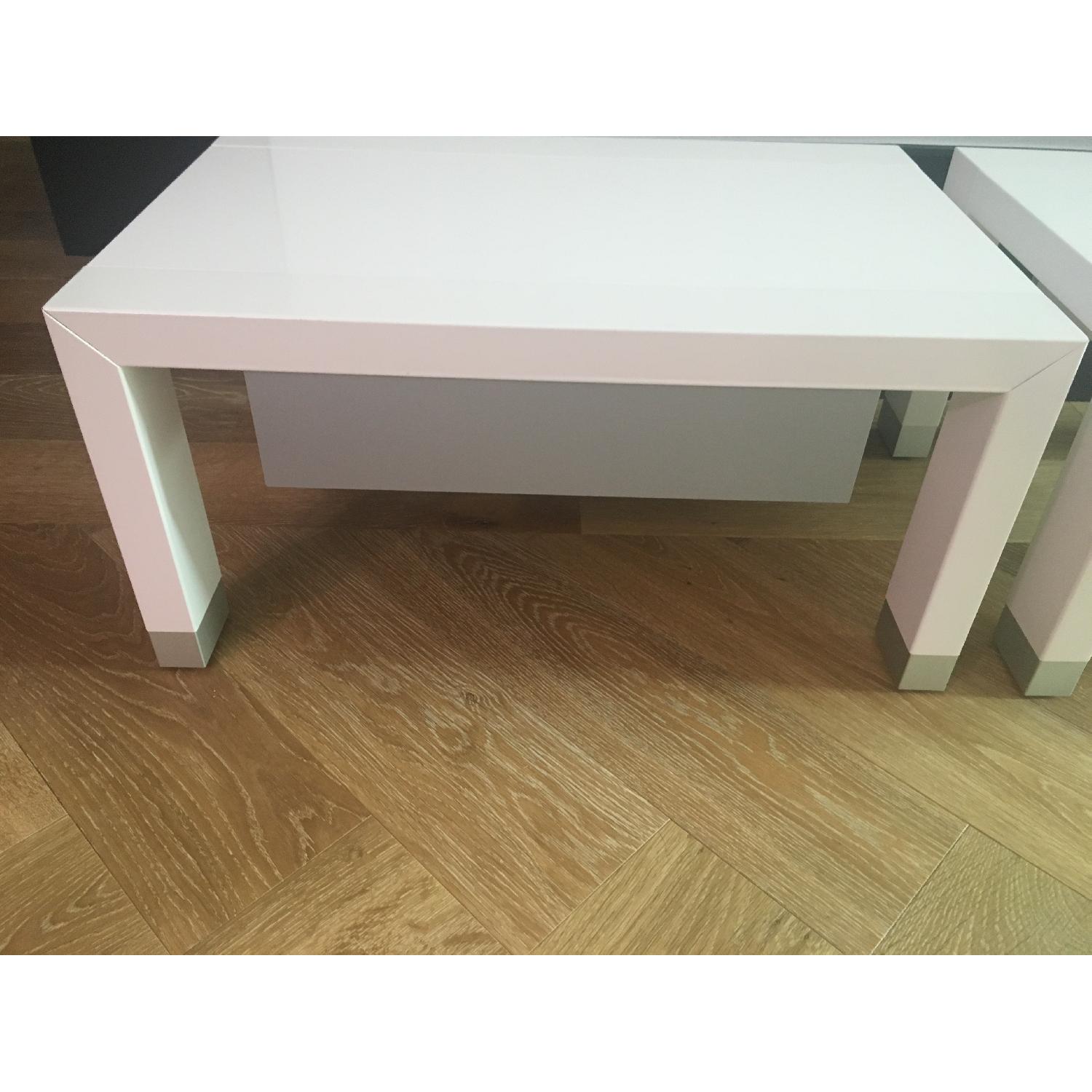 Ligne Roset White Lacquered End Tables - image-2