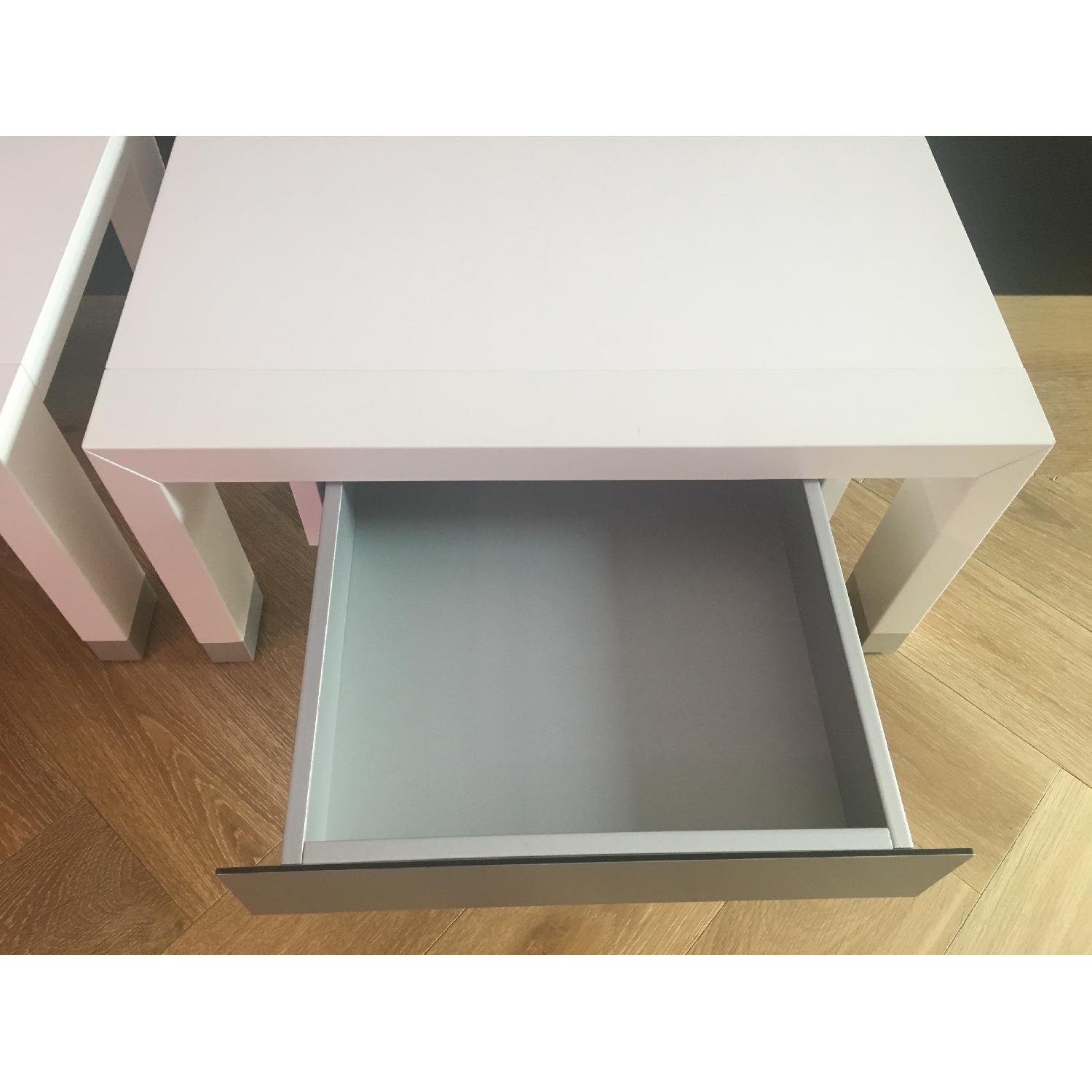 Ligne Roset White Lacquered End Tables - image-3