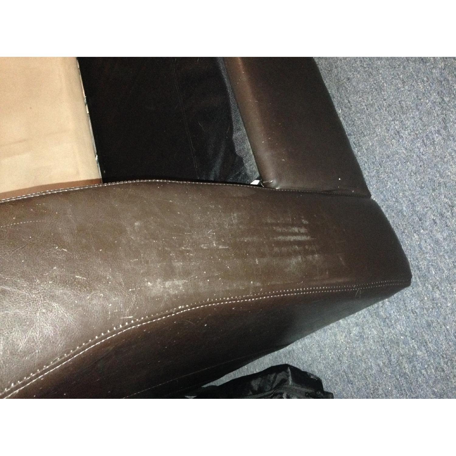 Jennifer Convertible Brown/Tan Sleeper Sofa + Recliner - image-4