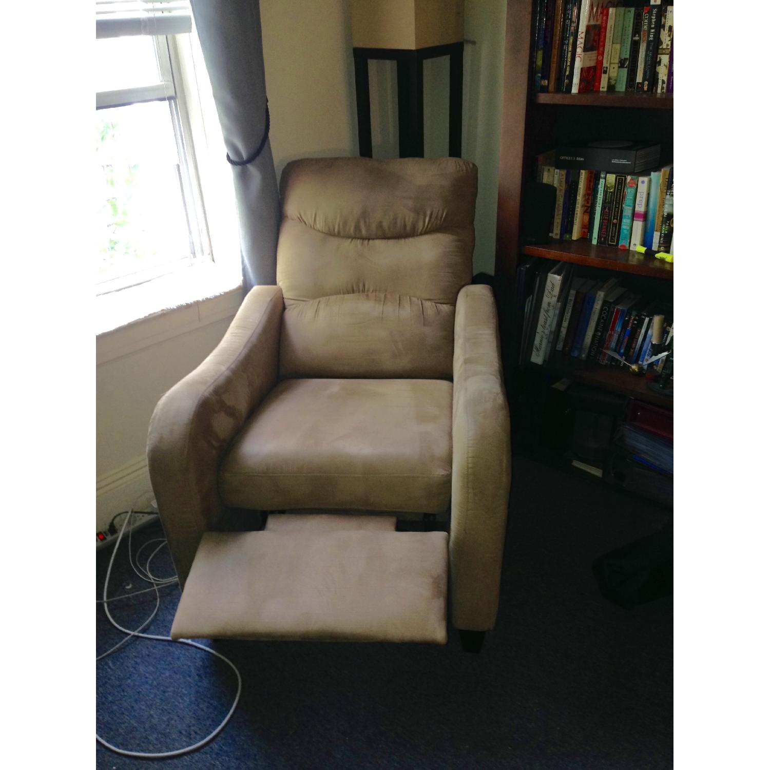Jennifer Convertible Brown/Tan Sleeper Sofa + Recliner - image-7
