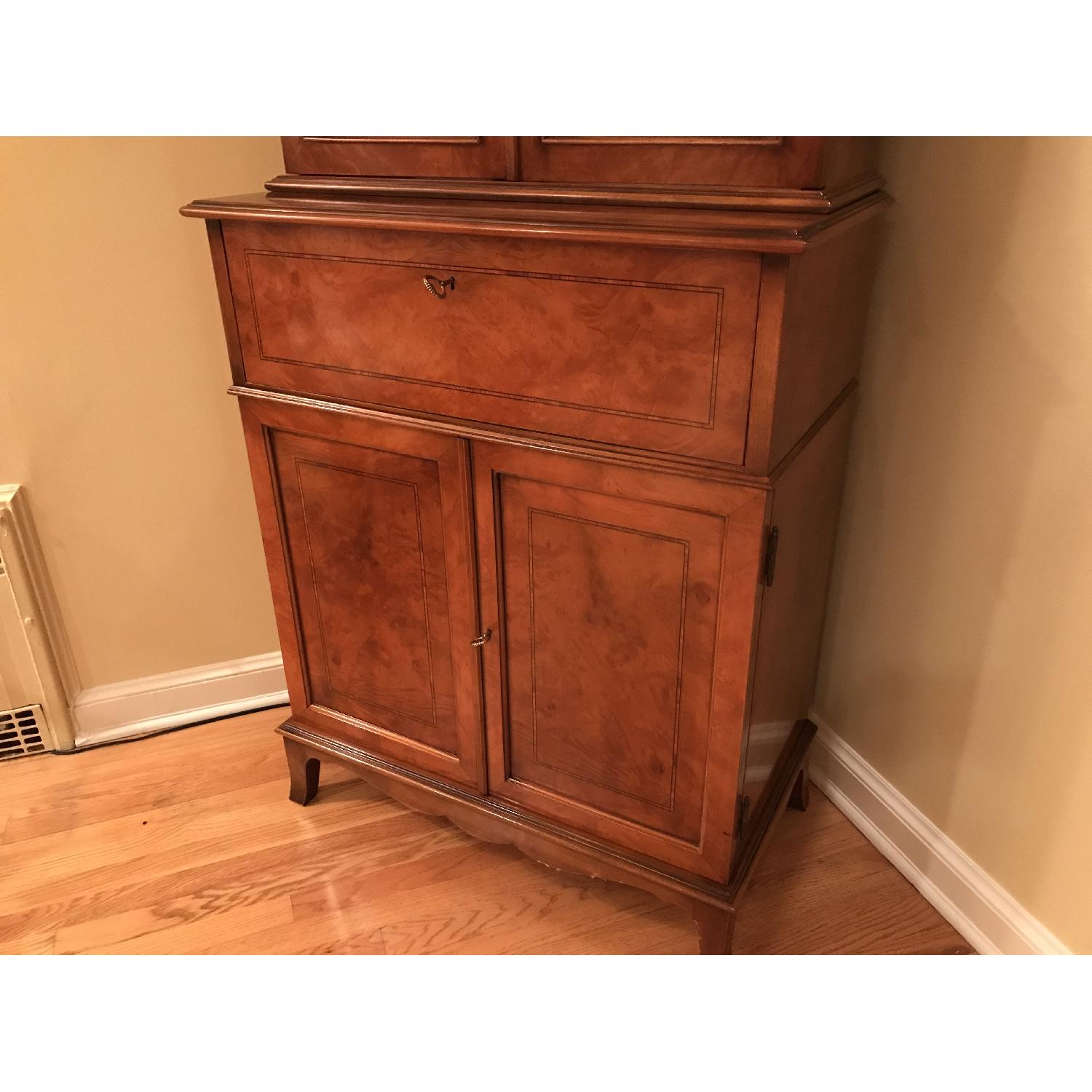 Burl Wood Italian Made Secretary & Chair - image-3