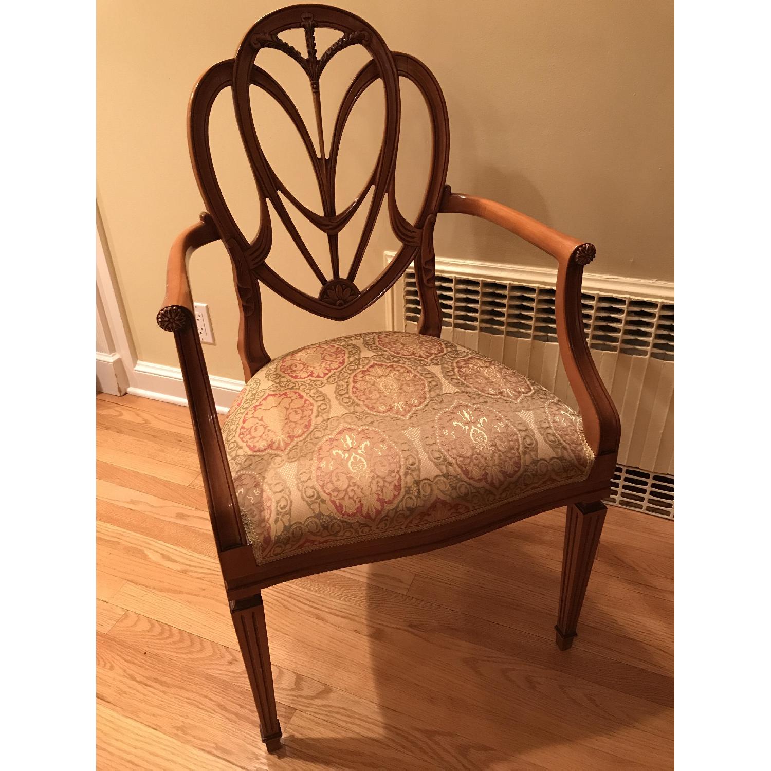 Burl Wood Italian Made Secretary & Chair - image-6