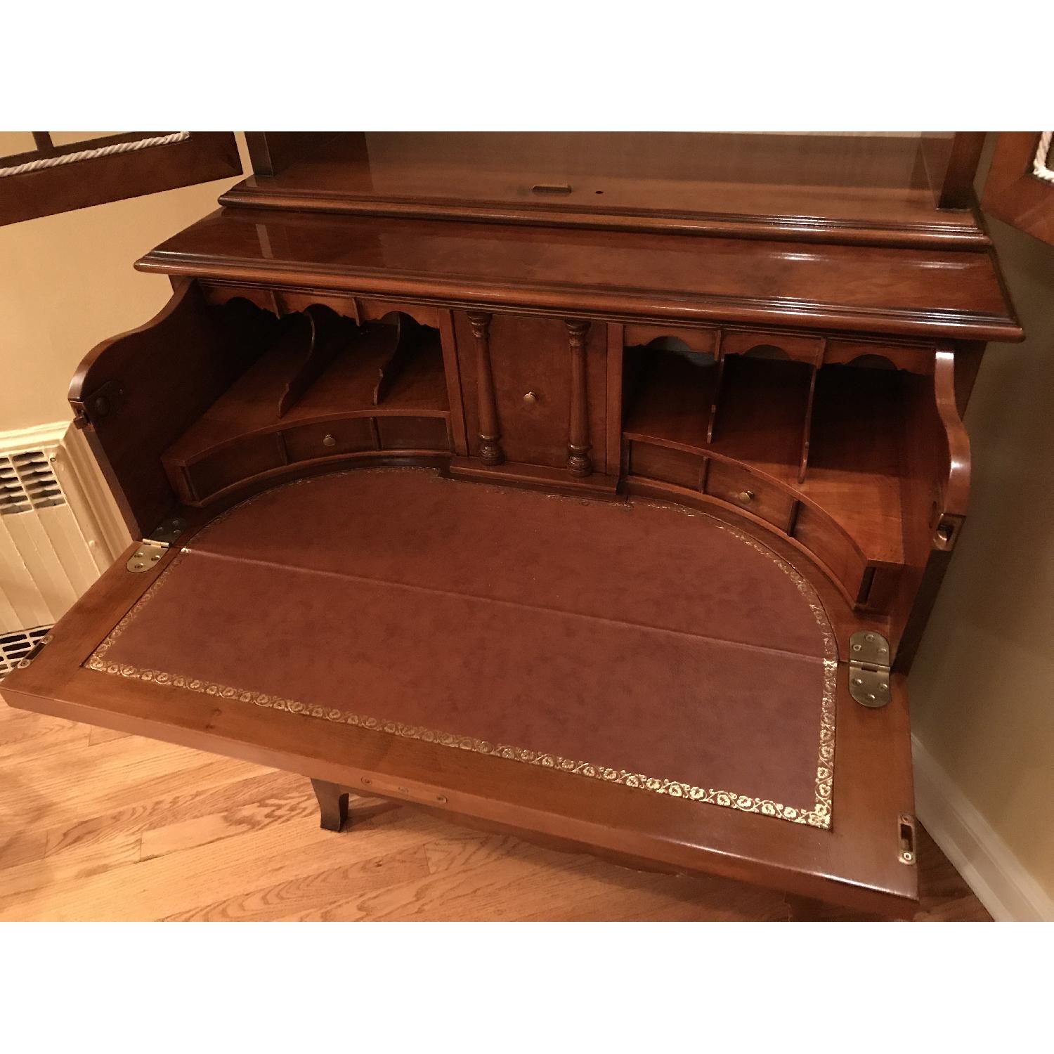 Burl Wood Italian Made Secretary & Chair - image-8