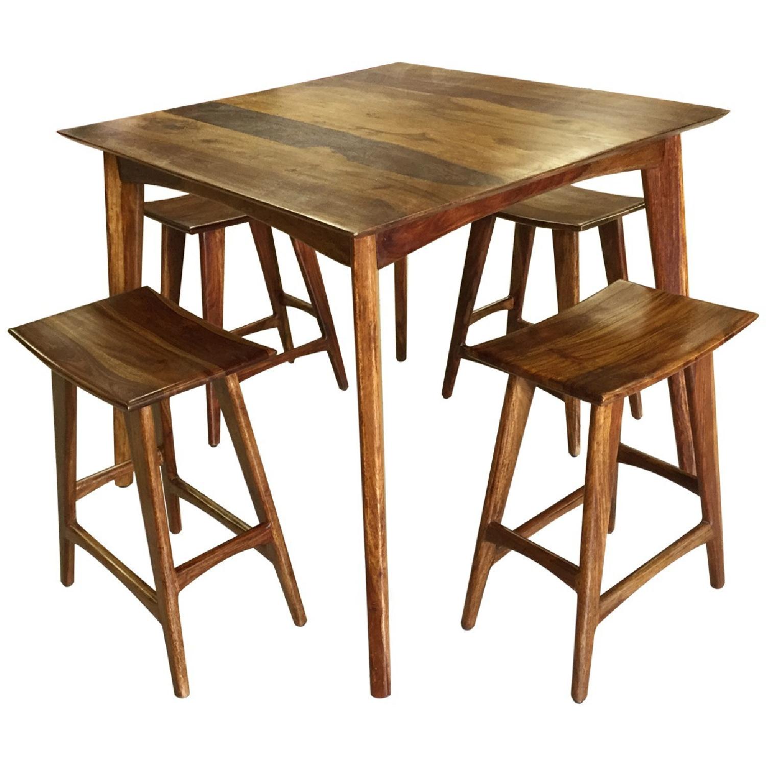 Designe Gallerie Wooden Bar Table w/ 4 Stools Set