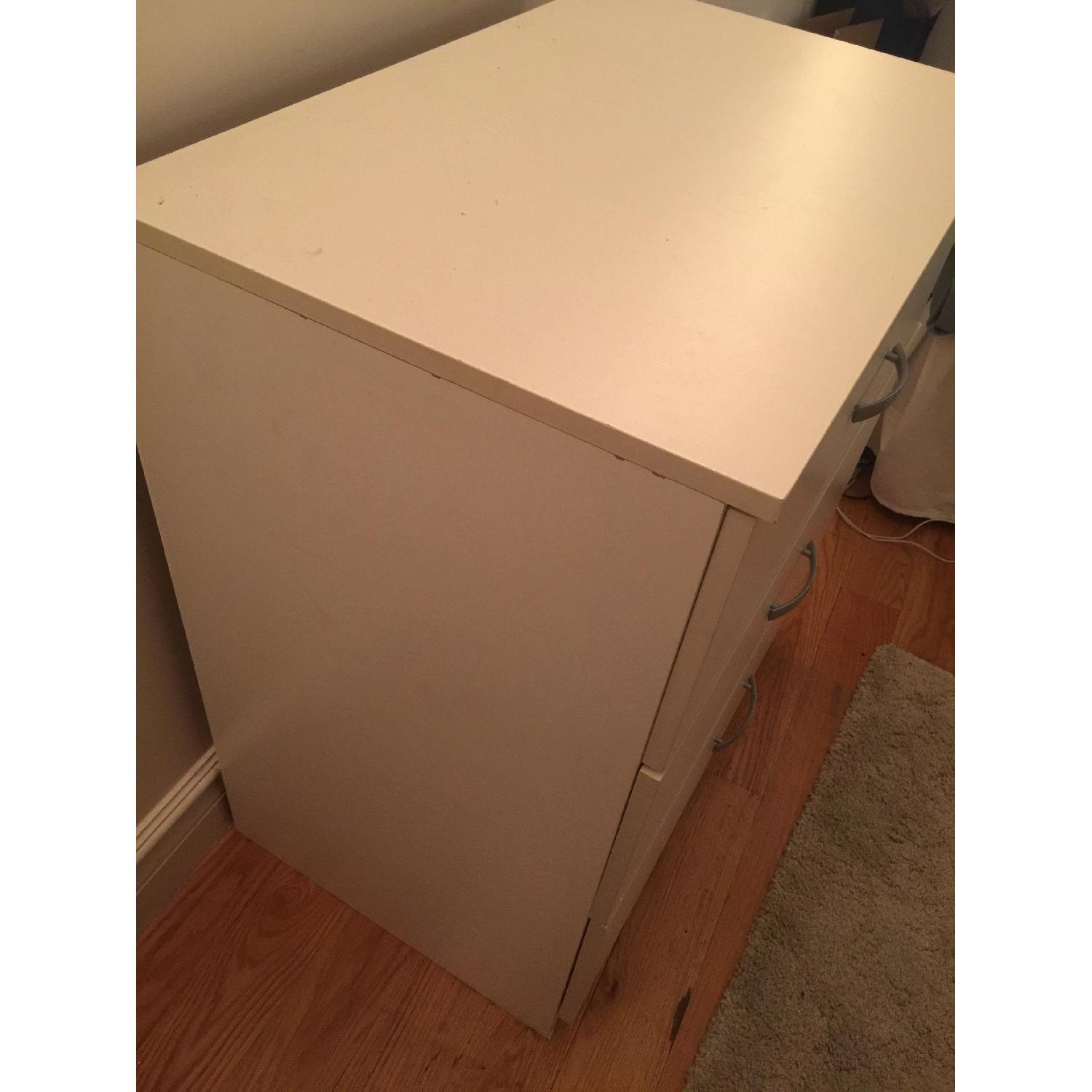 Bed Bath & Beyond 3 Drawer White Wood Dresser - image-2