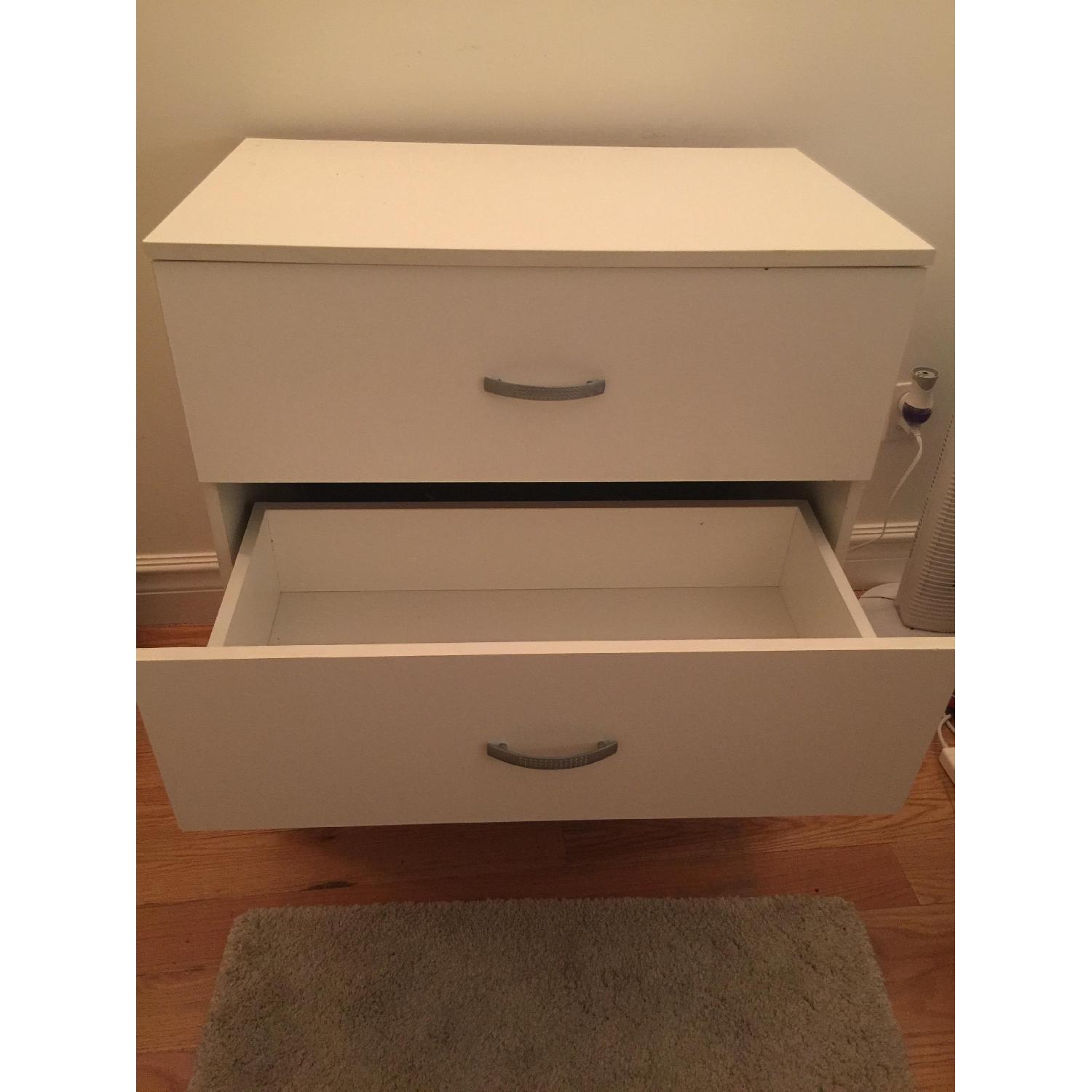 Bed Bath & Beyond 3 Drawer White Wood Dresser - image-3
