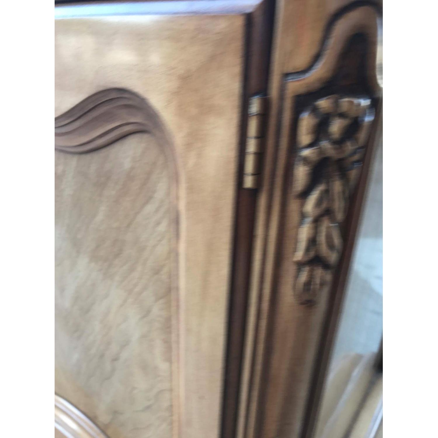 Vintage 1970s French Bombe Armoire w/ Protection Glass - image-7