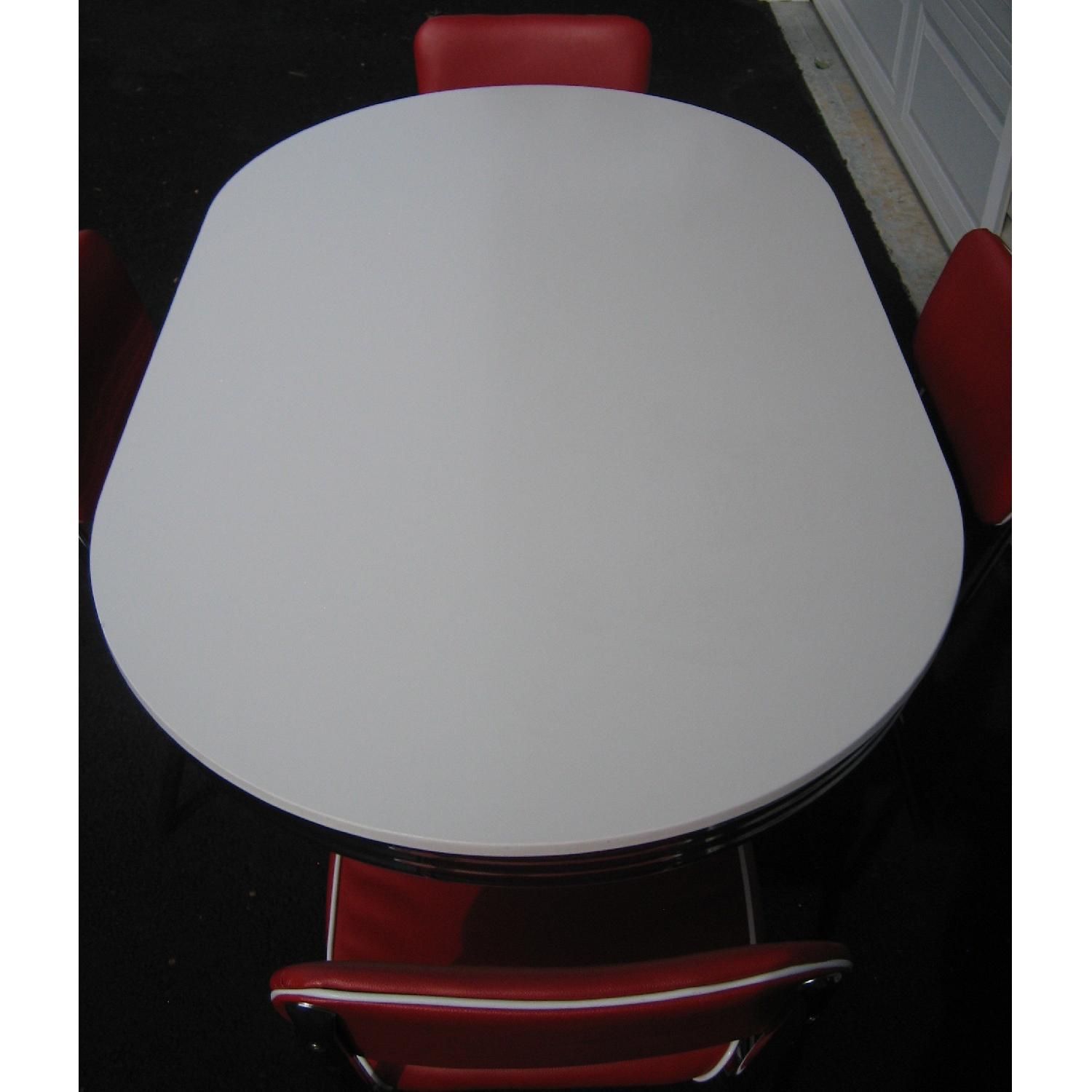 Coaster Fine Furniture Retro Chrome-Plated Dining Table w/ 4 Chairs - image-4