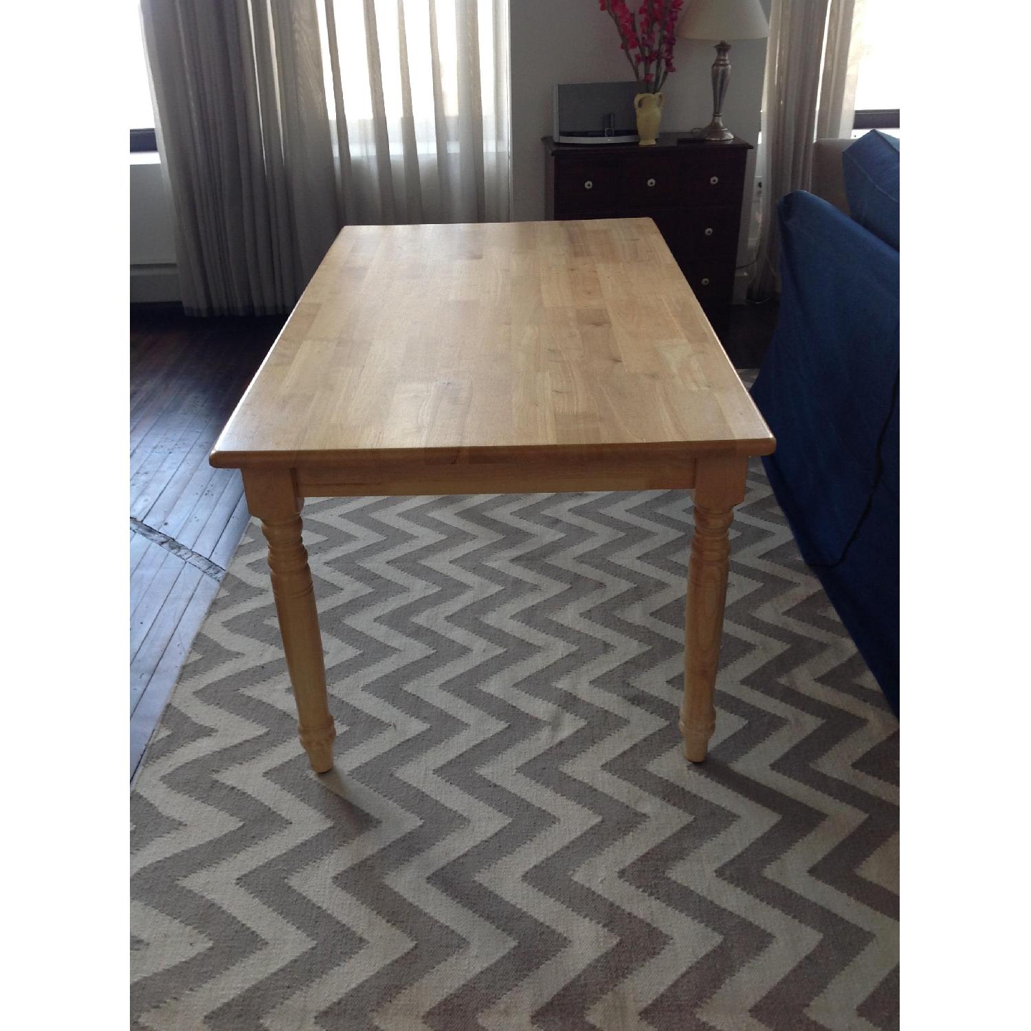 Solid Blonde Wood Dining Table - image-3