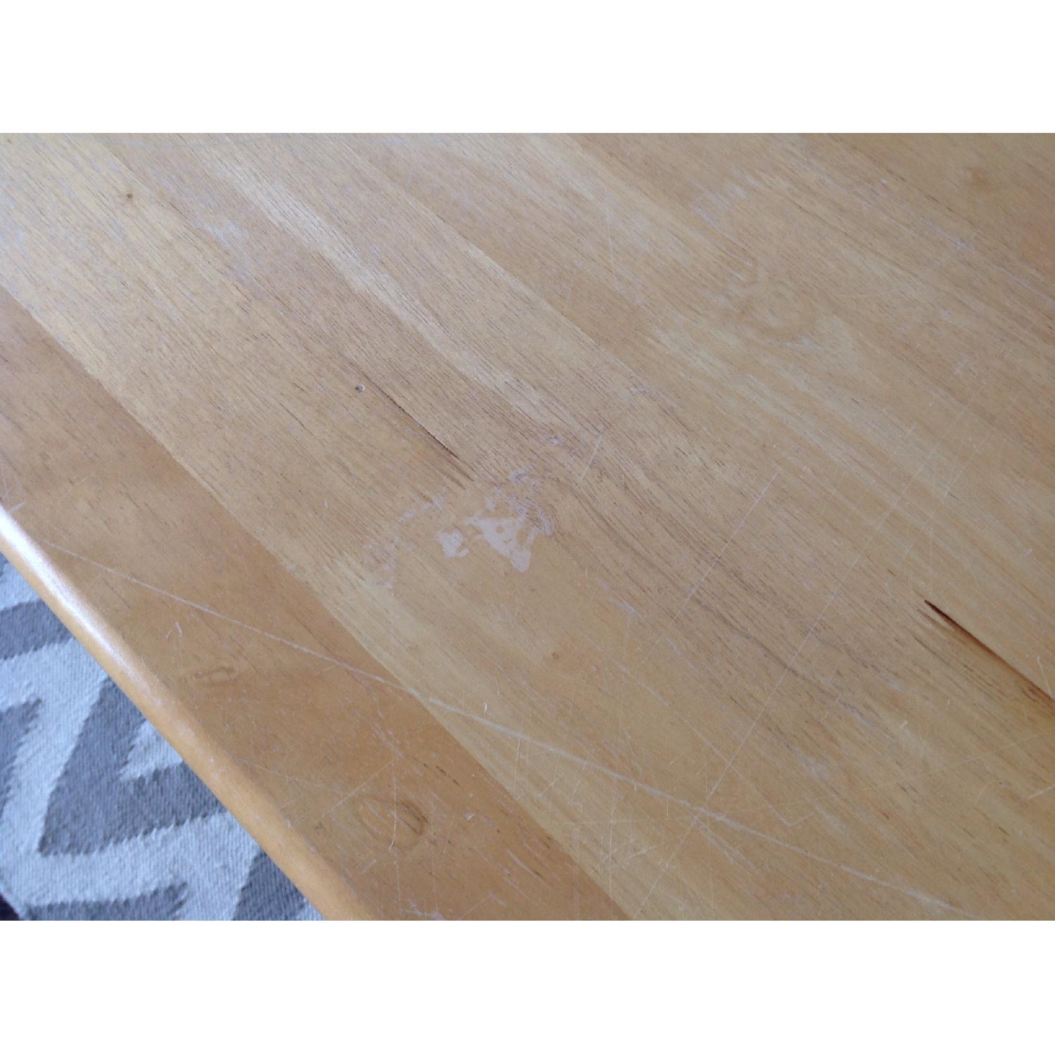 Solid Blonde Wood Dining Table - image-5