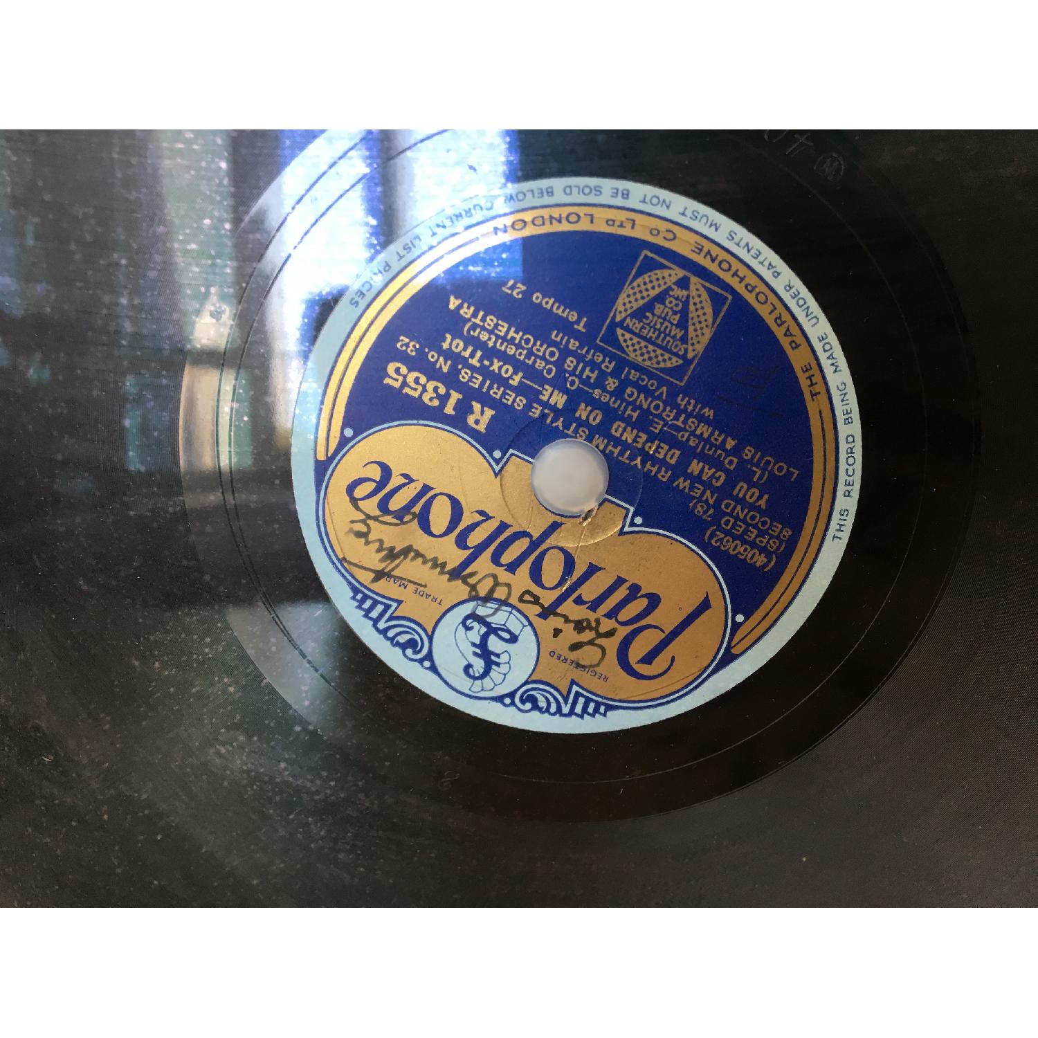 Signed Louis Armstrong Record - image-2