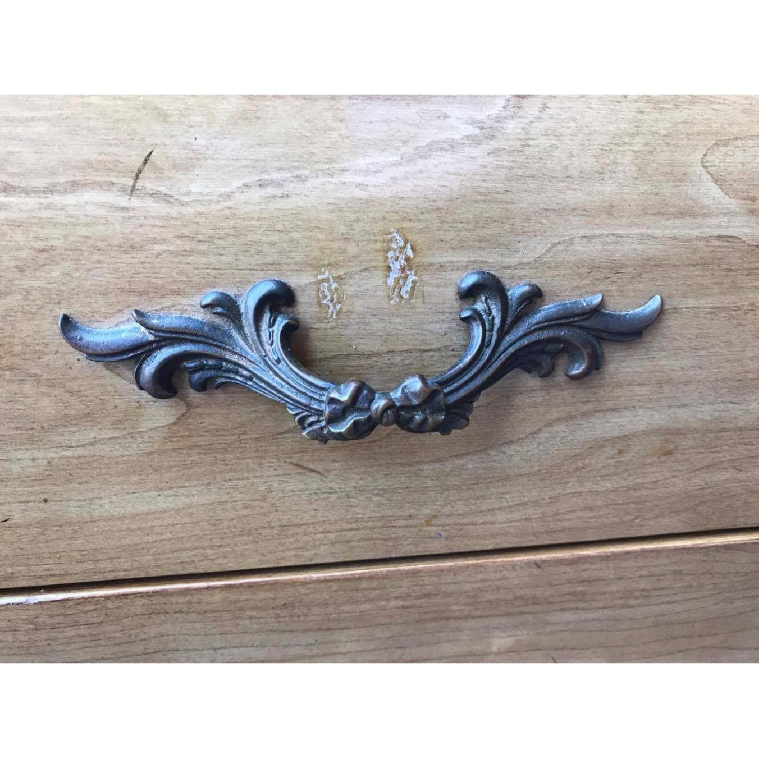 Vintage 1970s French Bombe Dresser w/ Protection Glass - image-9