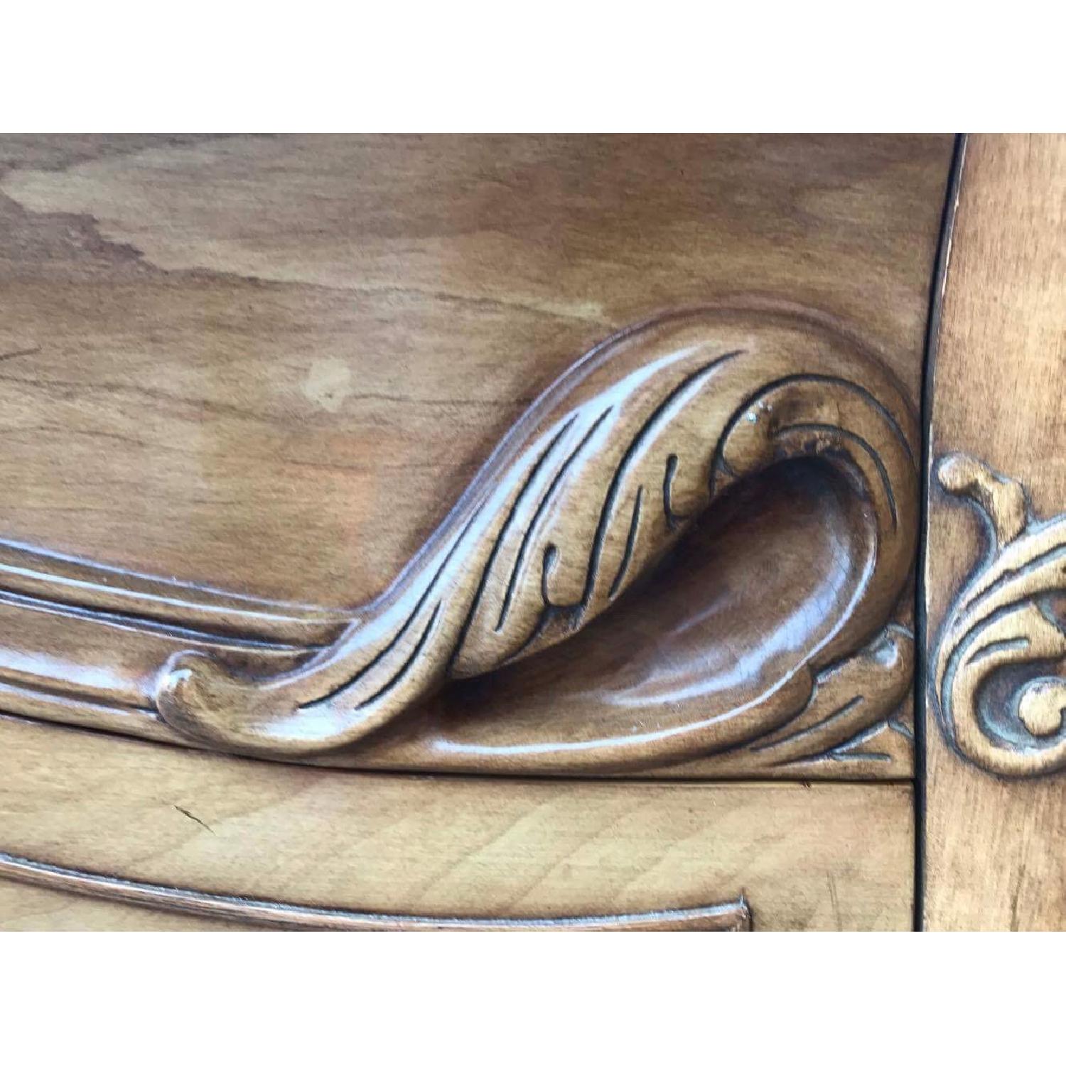 Vintage 1970s French Bombe Dresser w/ Protection Glass - image-12