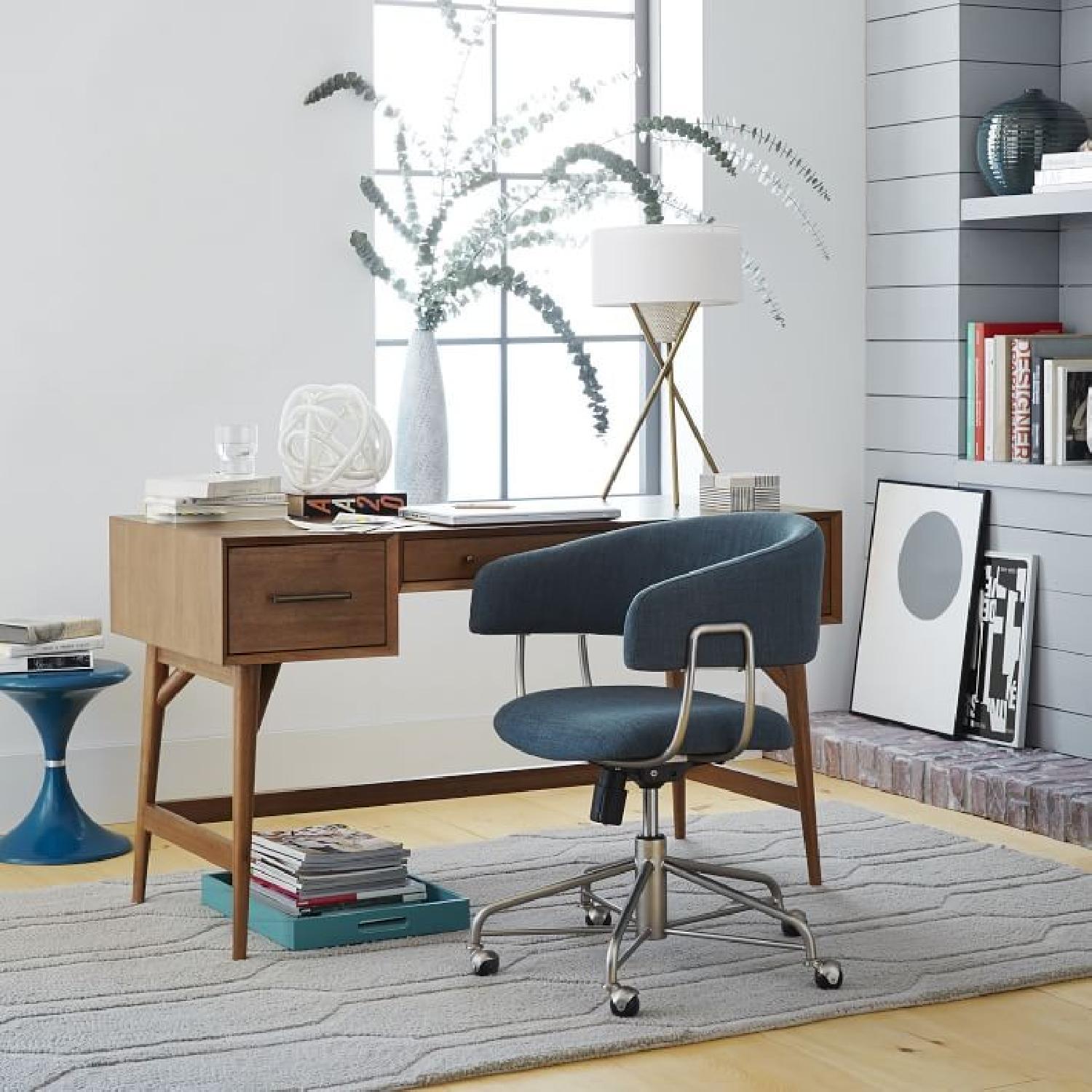 West Elm Mid Century Desk in Acorn - image-2