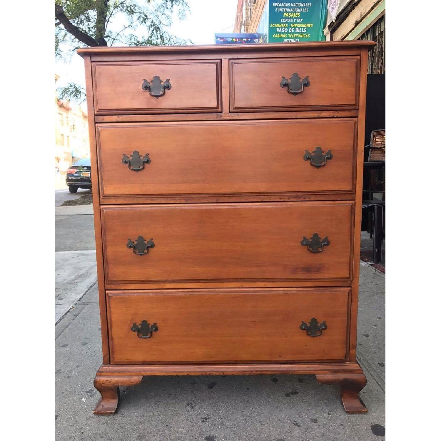 Antique 1940s Nantucket Post Maple Dresser - image-1
