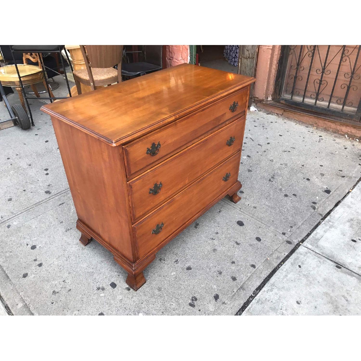Antique 1940s Nantucket Post 3 Drawer Maple Desser - image-4