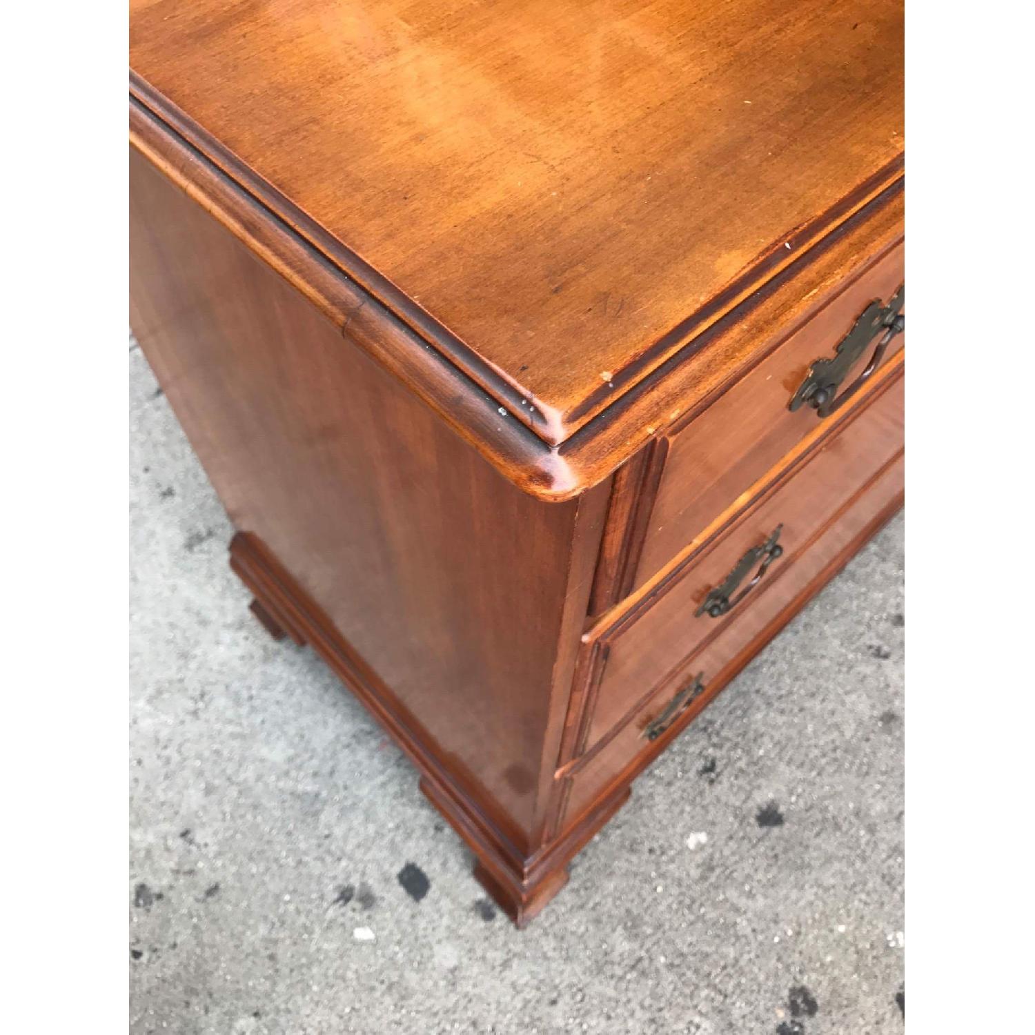 Antique 1940s Nantucket Post 3 Drawer Maple Desser - image-6