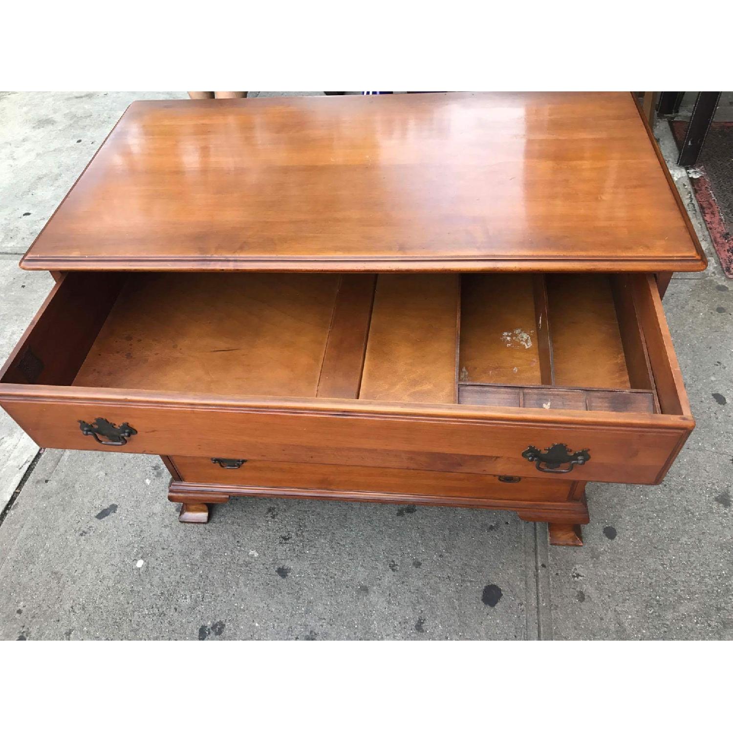 Antique 1940s Nantucket Post 3 Drawer Maple Desser - image-10