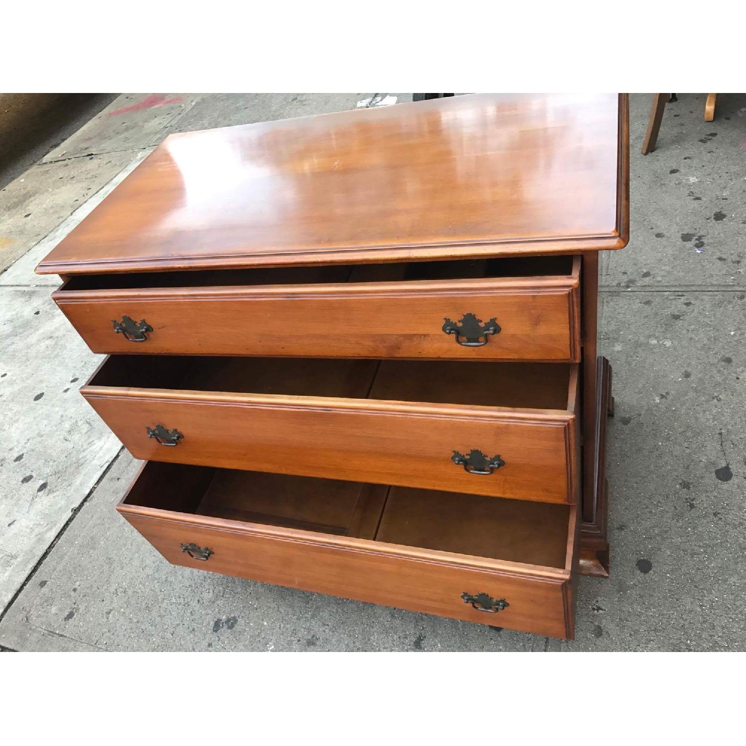Antique 1940s Nantucket Post 3 Drawer Maple Desser - image-12