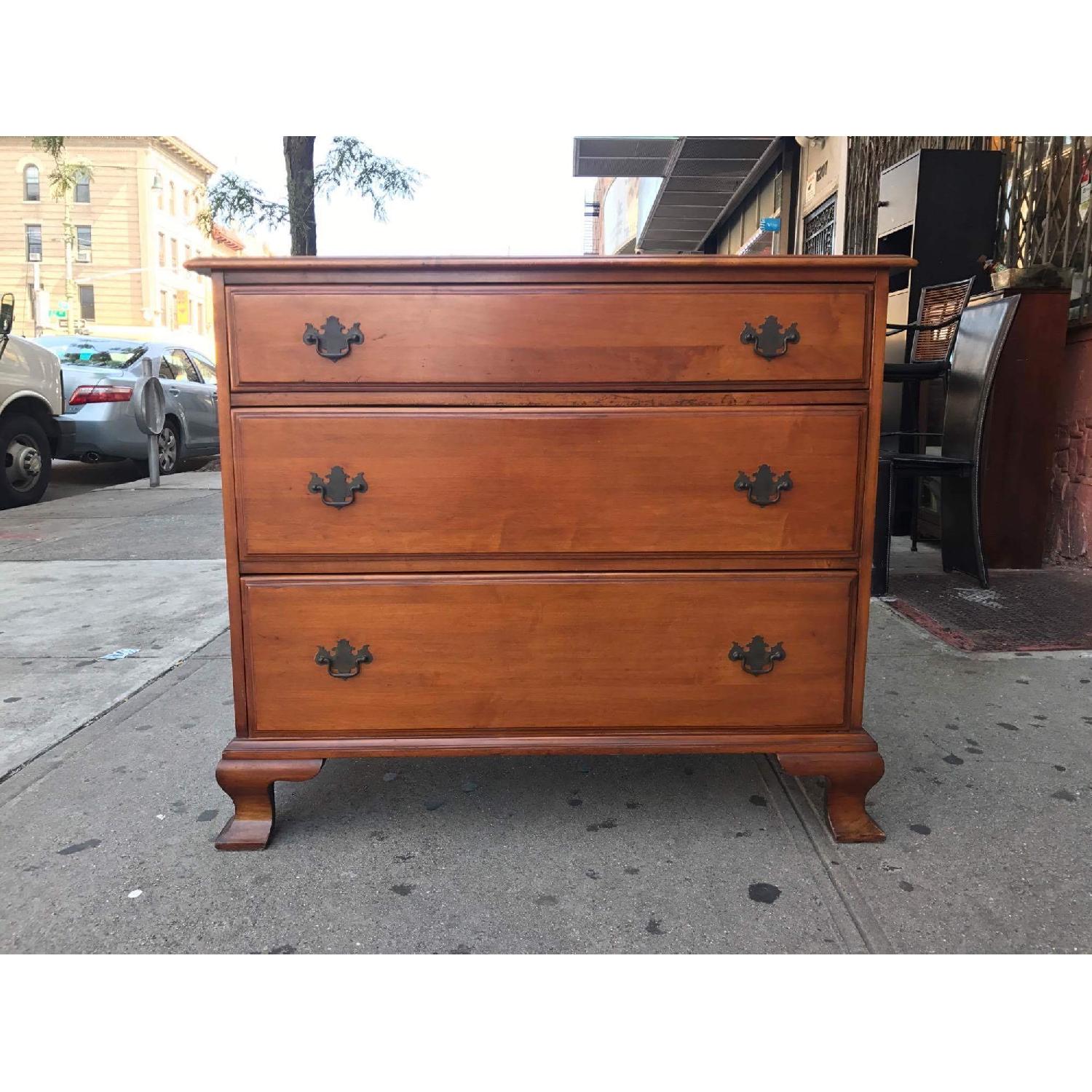 Antique 1940s Nantucket Post 3 Drawer Maple Desser - image-13