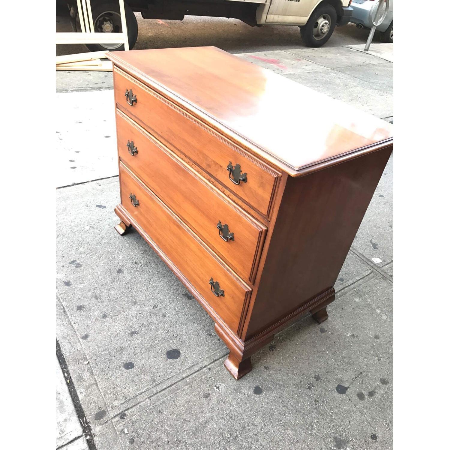 Antique 1940s Nantucket Post 3 Drawer Maple Desser - image-14