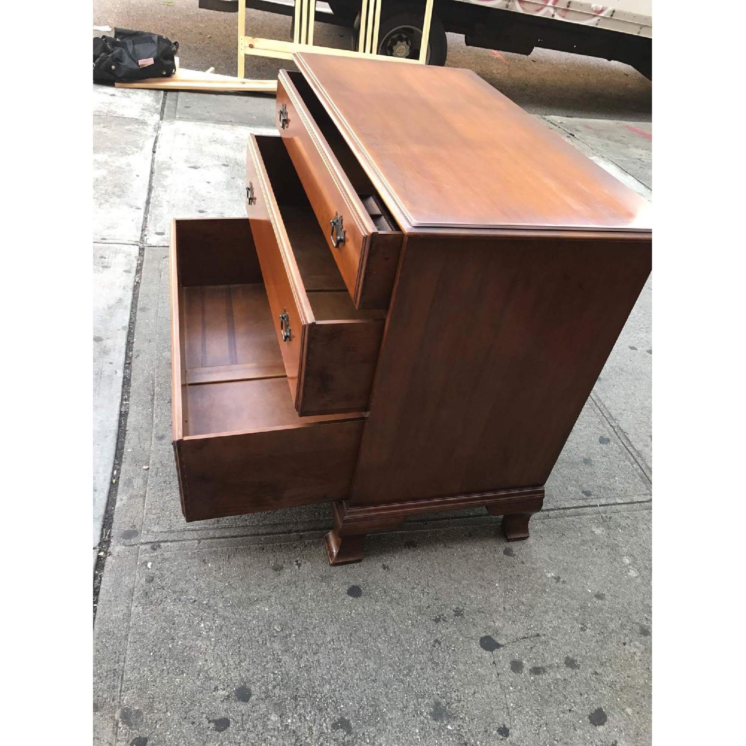 Antique 1940s Nantucket Post 3 Drawer Maple Desser - image-15