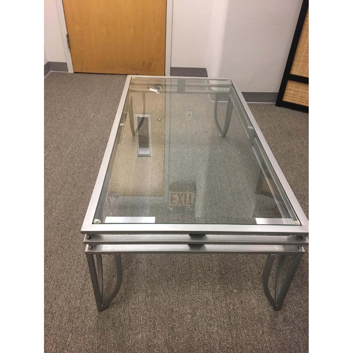Glass Coffee Table + 2 Matching Side Tables - image-2